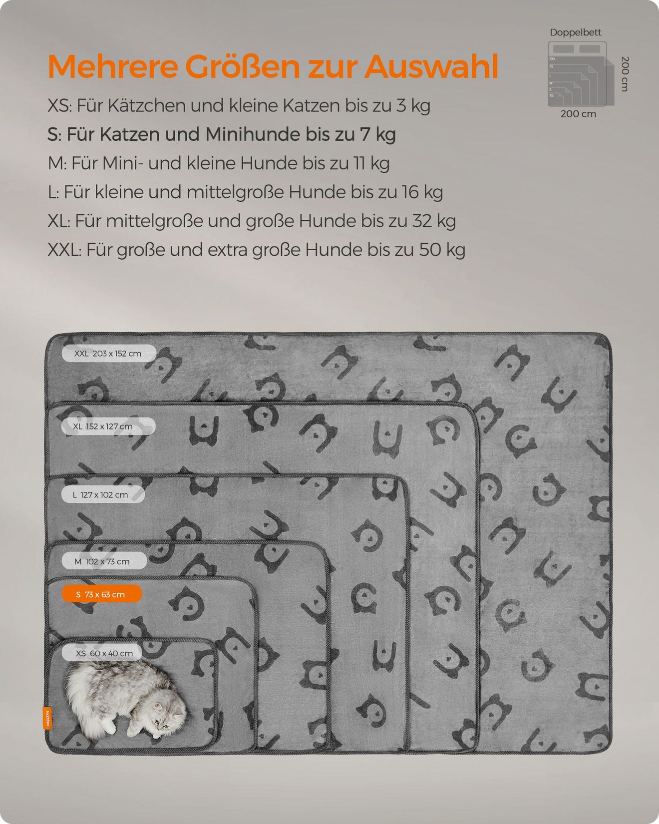 Kattendekens Flanel Set Van 3 - Machinewasbaar - Zonder Pluizen
