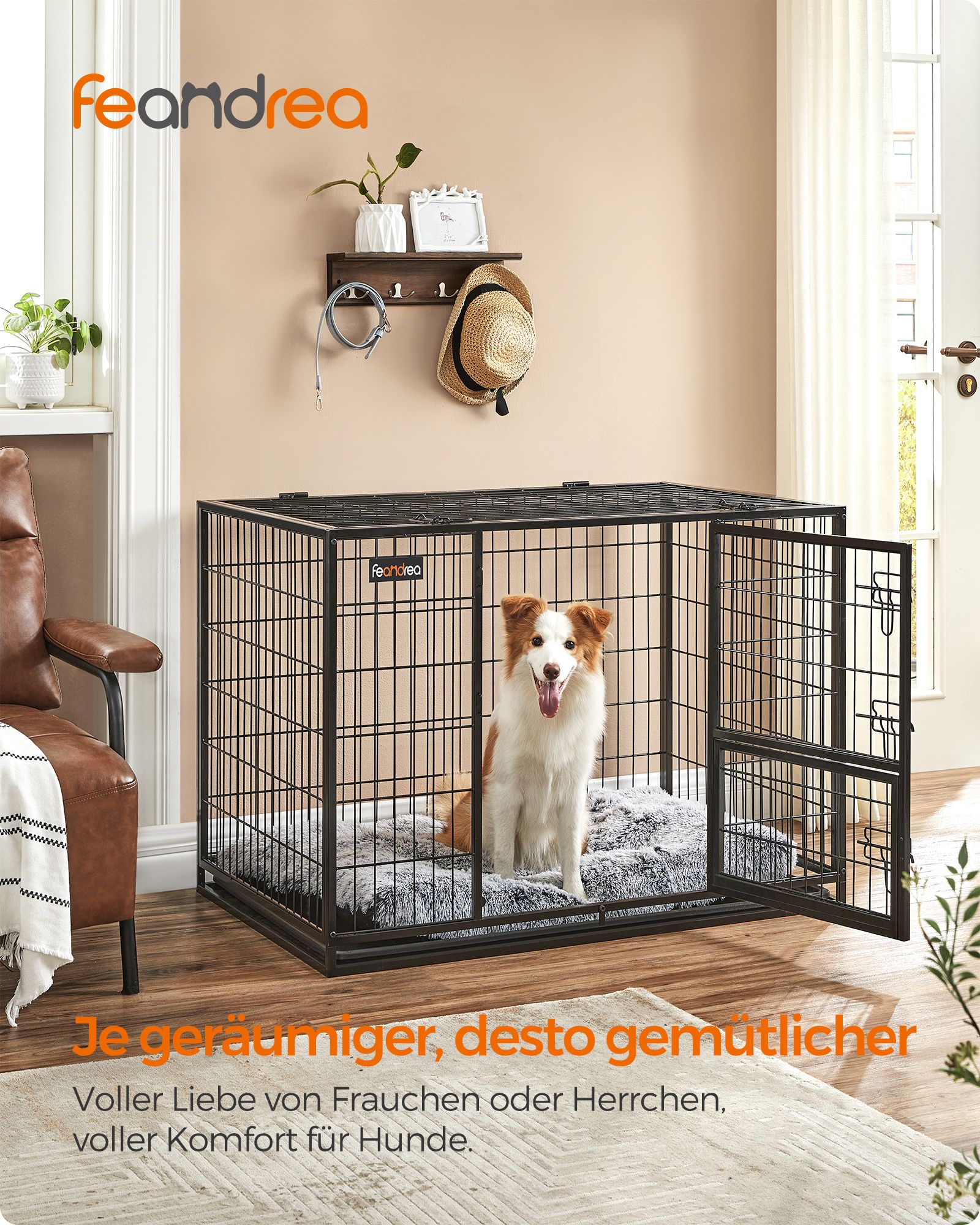 Zware Hondenbench XL Met Dubbele Deuren - Hoogbelastbaar Staal - Voor Sterke Honden