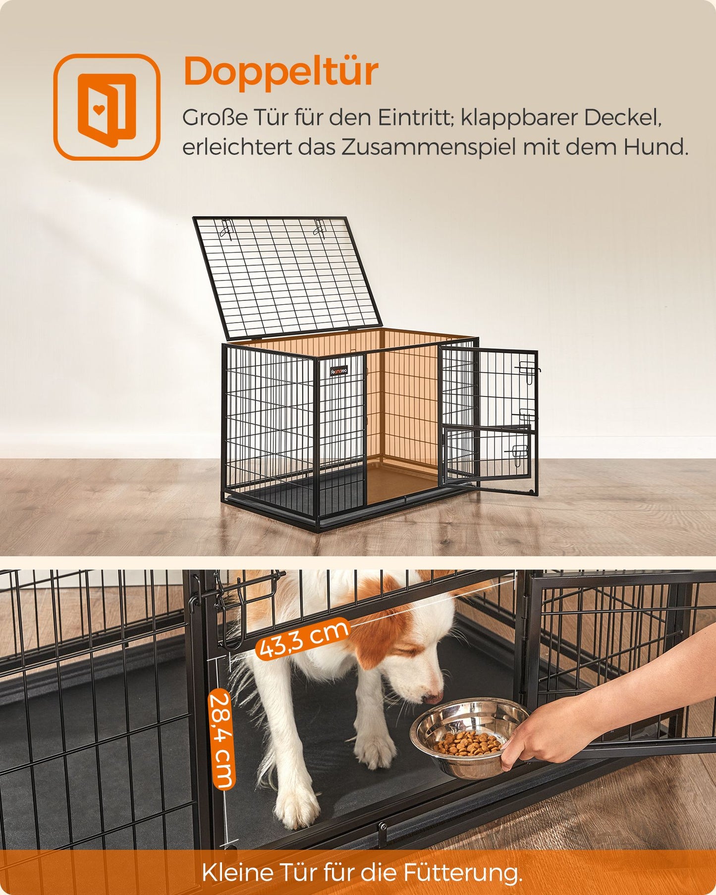 Zware Hondenbench XL Met Dubbele Deuren - Hoogbelastbaar Staal - Voor Sterke Honden