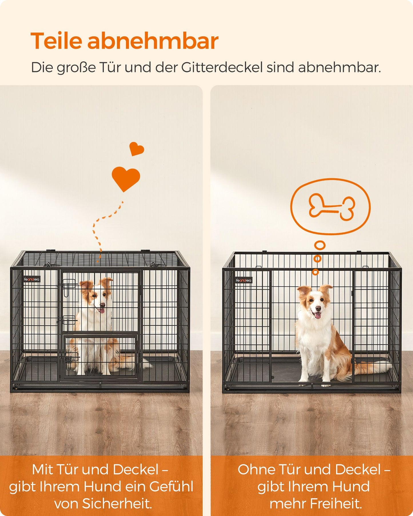Zware Hondenbench XL Met Dubbele Deuren - Hoogbelastbaar Staal - Voor Sterke Honden