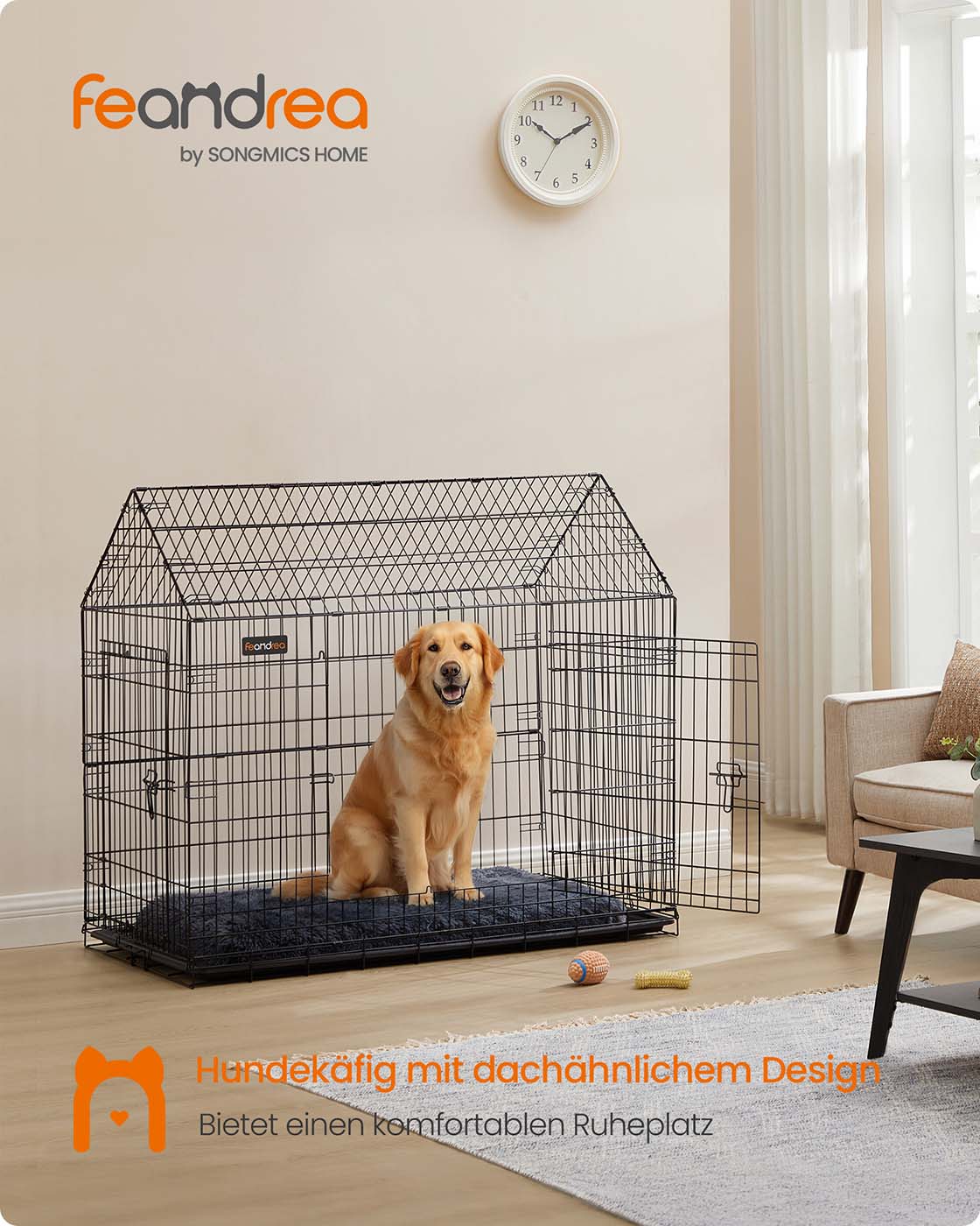 Opvouwbare Hondenbench Met Dubbele Deur - Voor Grote Honden - Inclusief Kunststof Bodemschaal