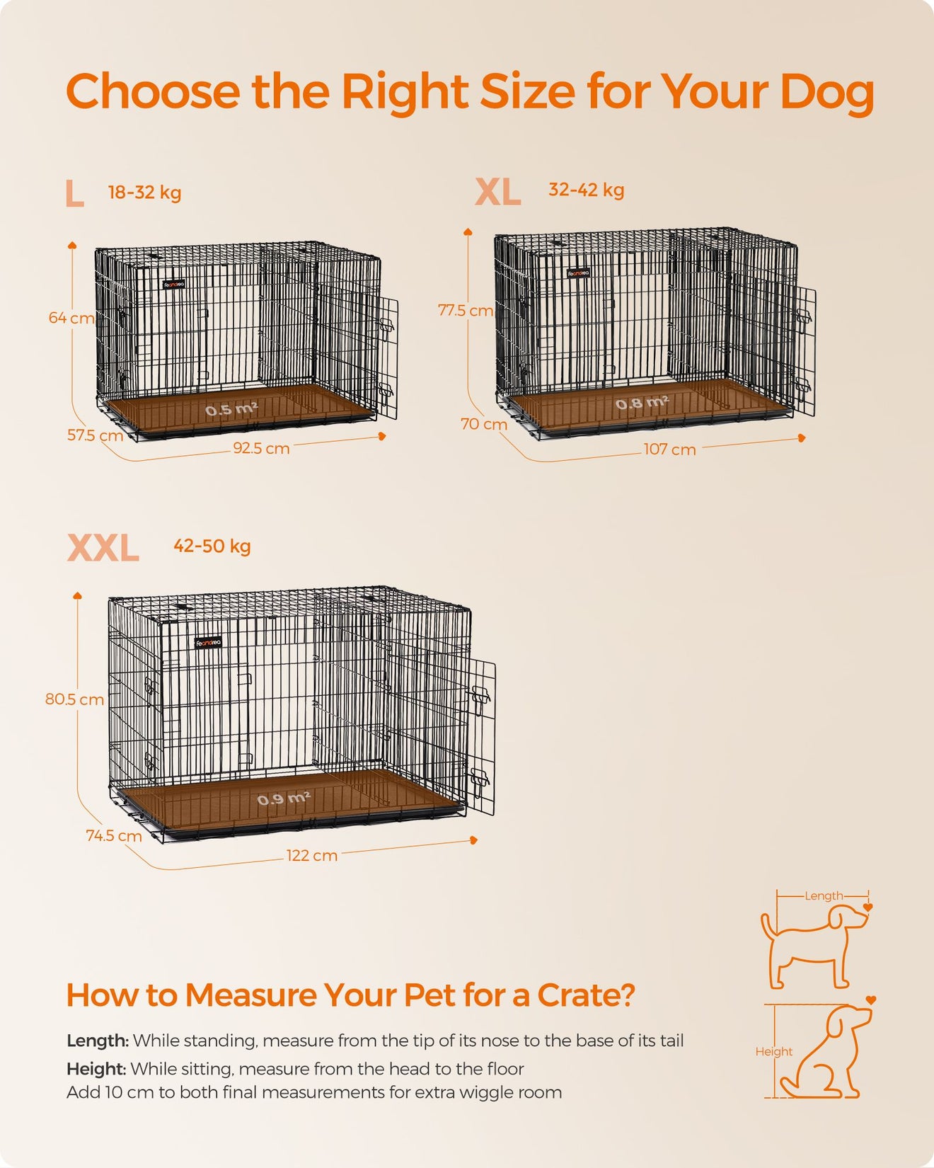 Opvouwbare Hondenbench XL Met Dubbele Deuren - Kunststof Bodemschaal - Twee Uitvoeringen