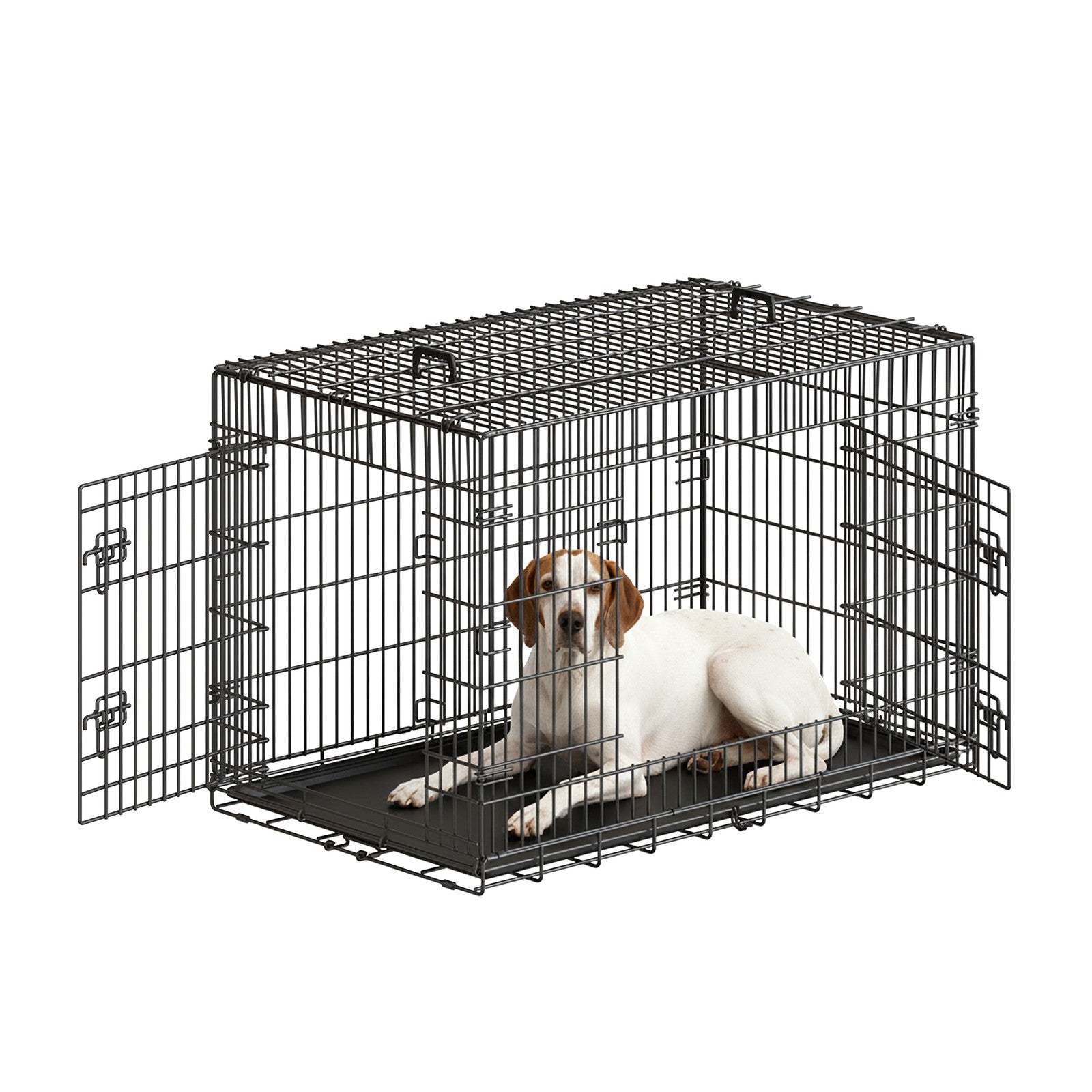 XXL Hondenbench Opvouwbaar Met Dubbele Riegels - Bodemschaal - Voor Zeer Grote Honden