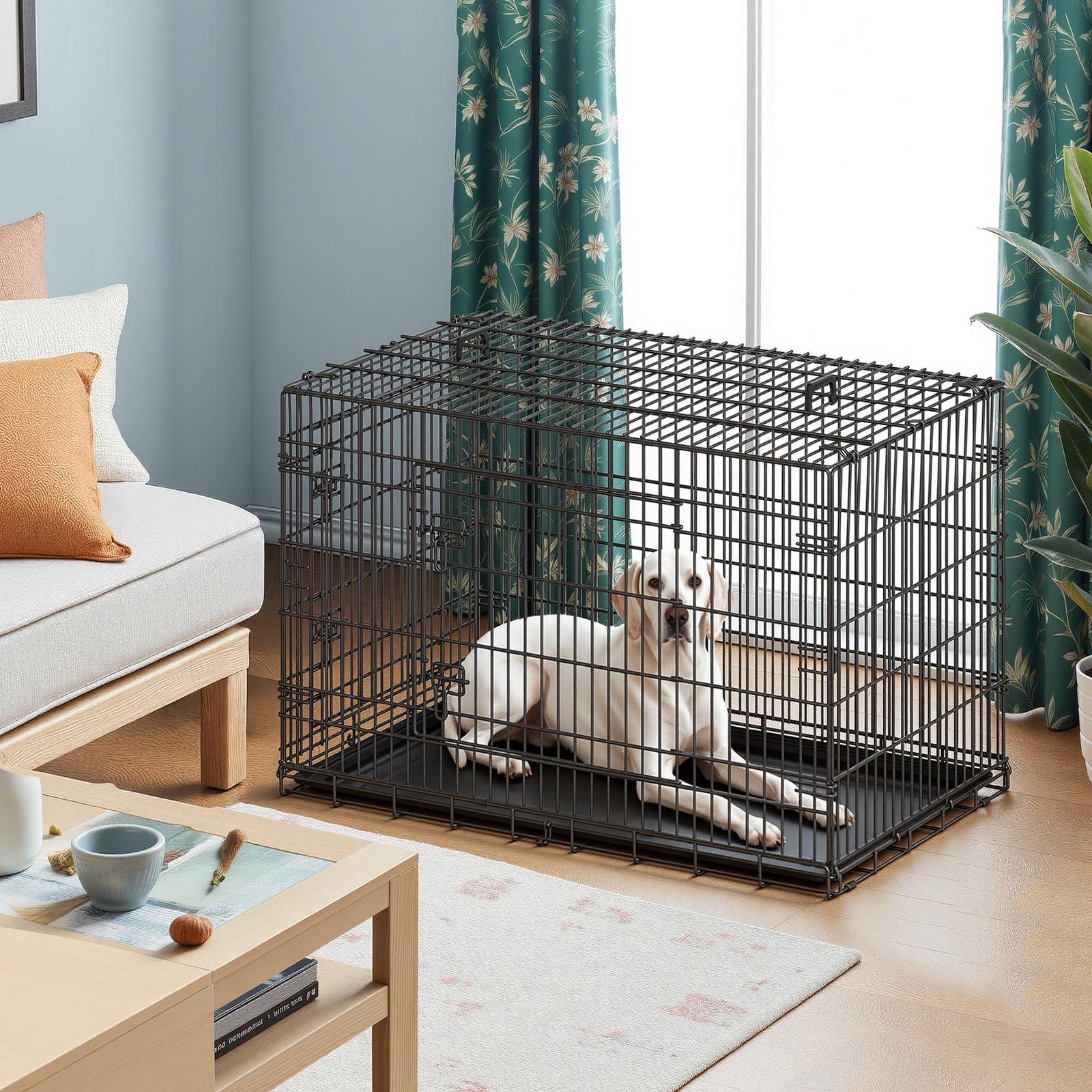 XXL Hondenbench Opvouwbaar Met Dubbele Riegels - Bodemschaal - Voor Zeer Grote Honden