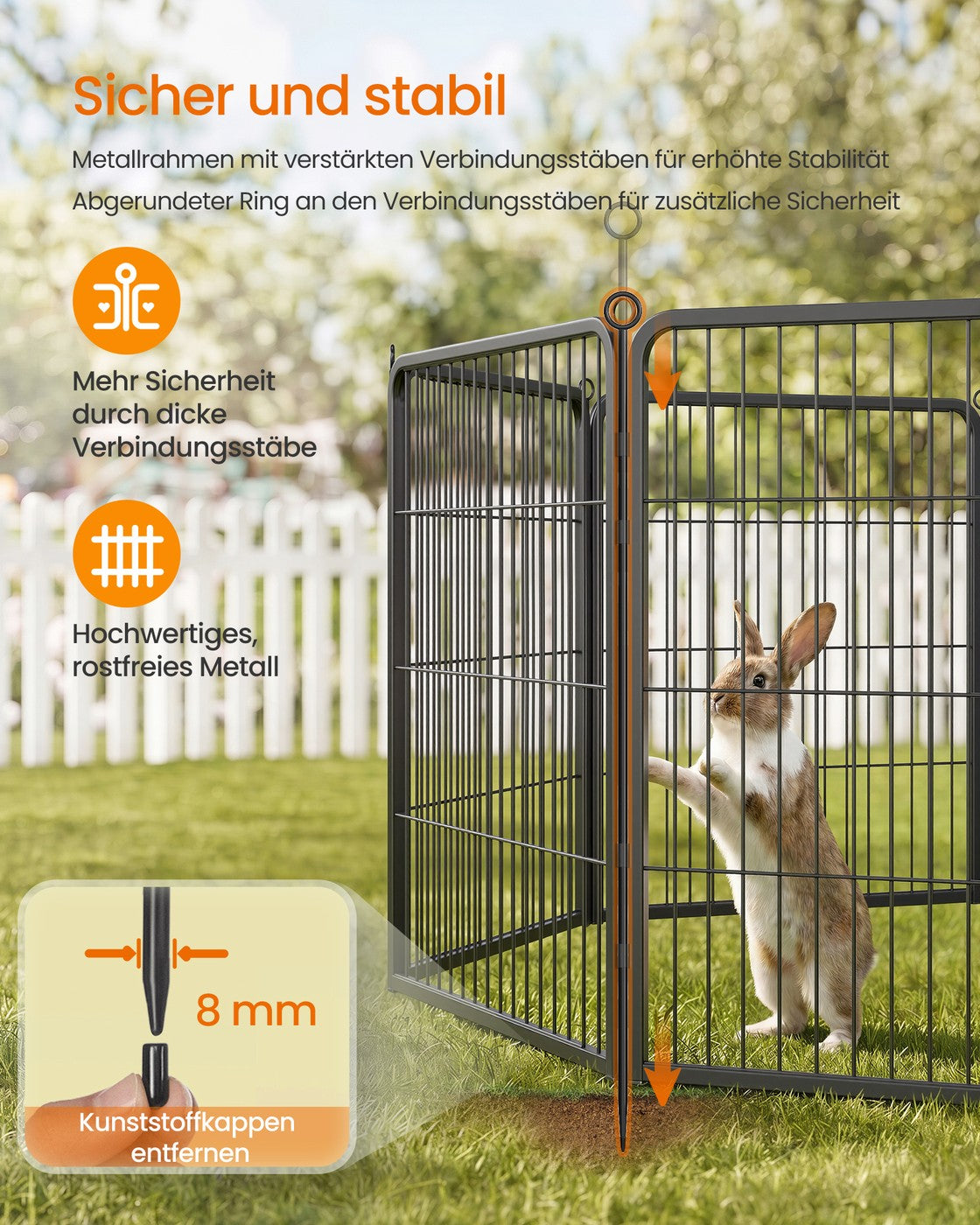Metalen Dierenren Met Brede Deur - Roestvrij Staal - Veilig Eenhandssluitsysteem