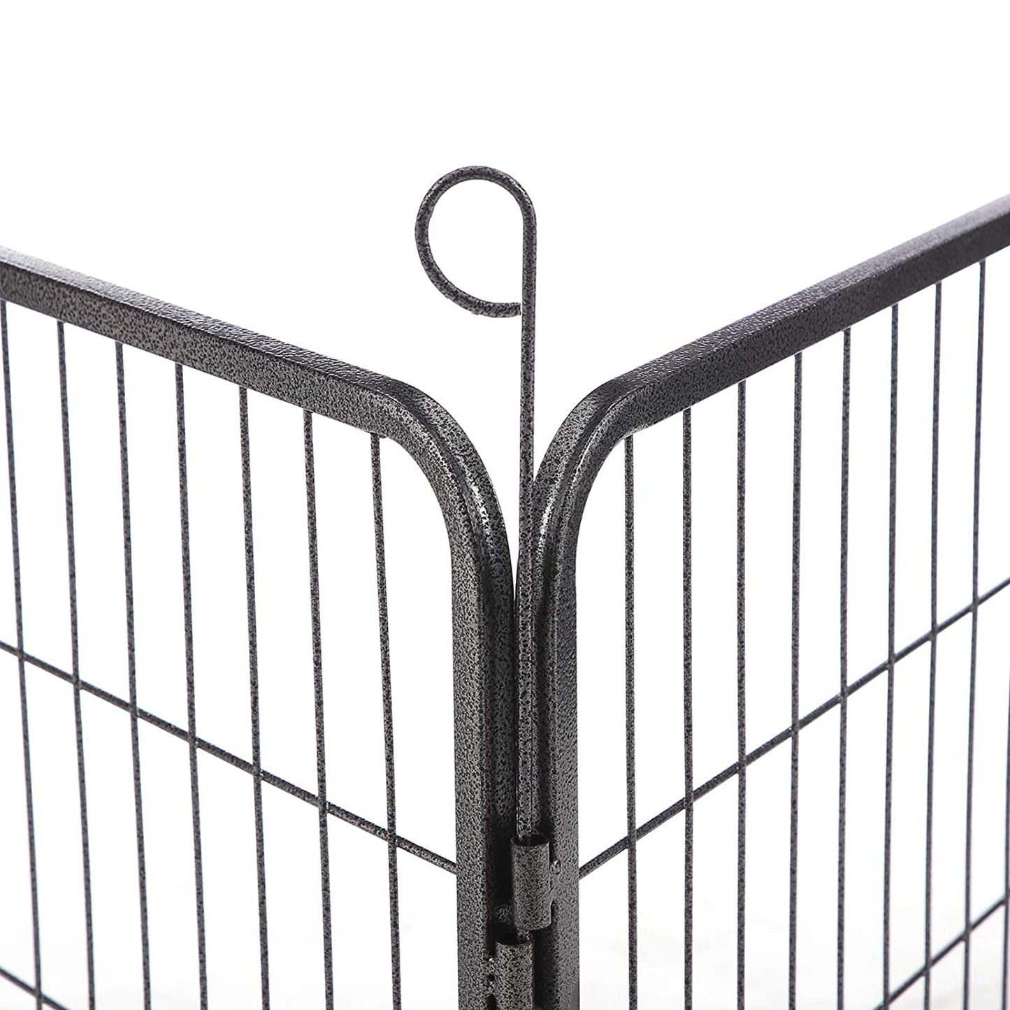 Achthoekige Metalen Dierenren - Poedercoating Met Grondankers - Opvouwbaar