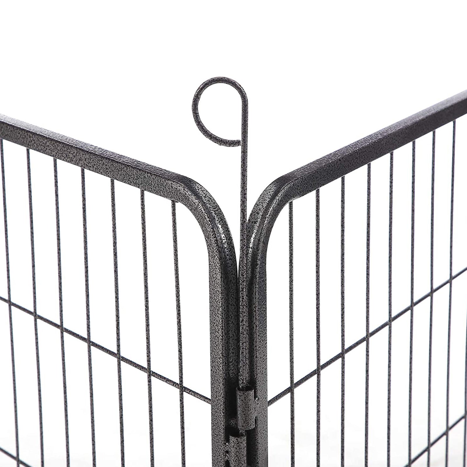 Achthoekige Metalen Dierenren - Poedercoating Met Grondankers - Opvouwbaar