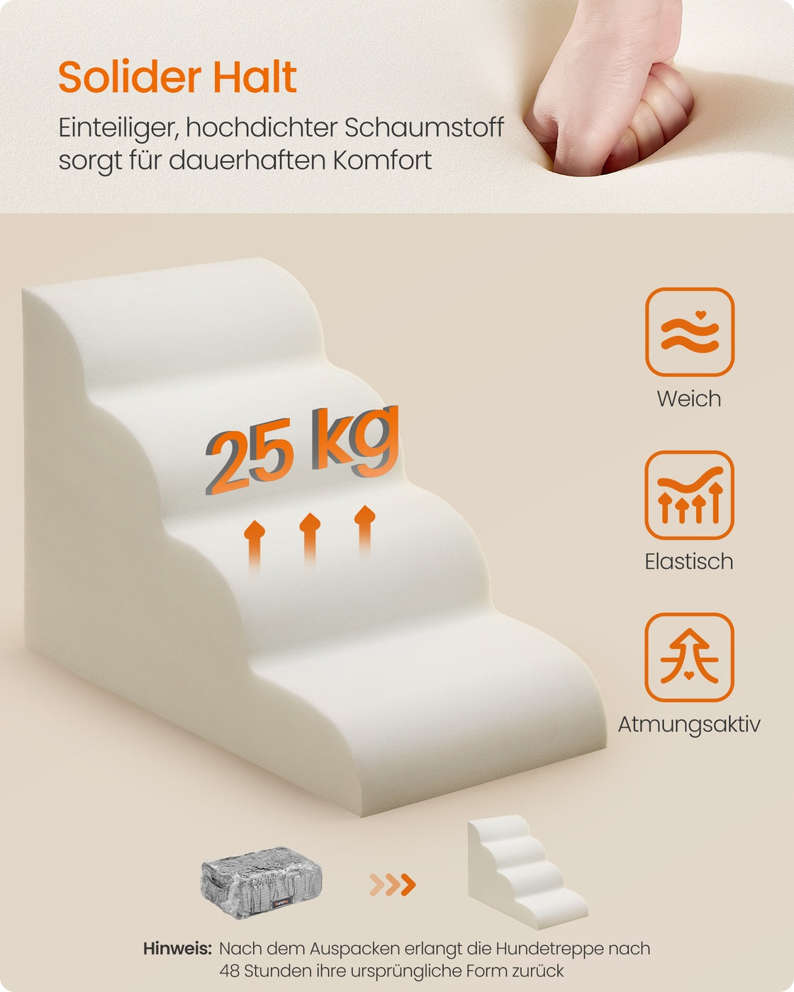 Hondentrap Met 4 Treden - Velourslook Met Antislip - Voor Hoge Bedden