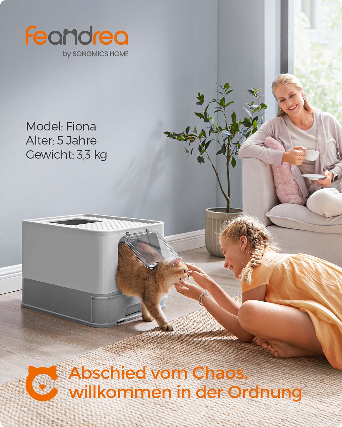 Kattenbak Met Deksel En Uitschuifbare Lade - Minder Gritsporen - Inclusief Schep