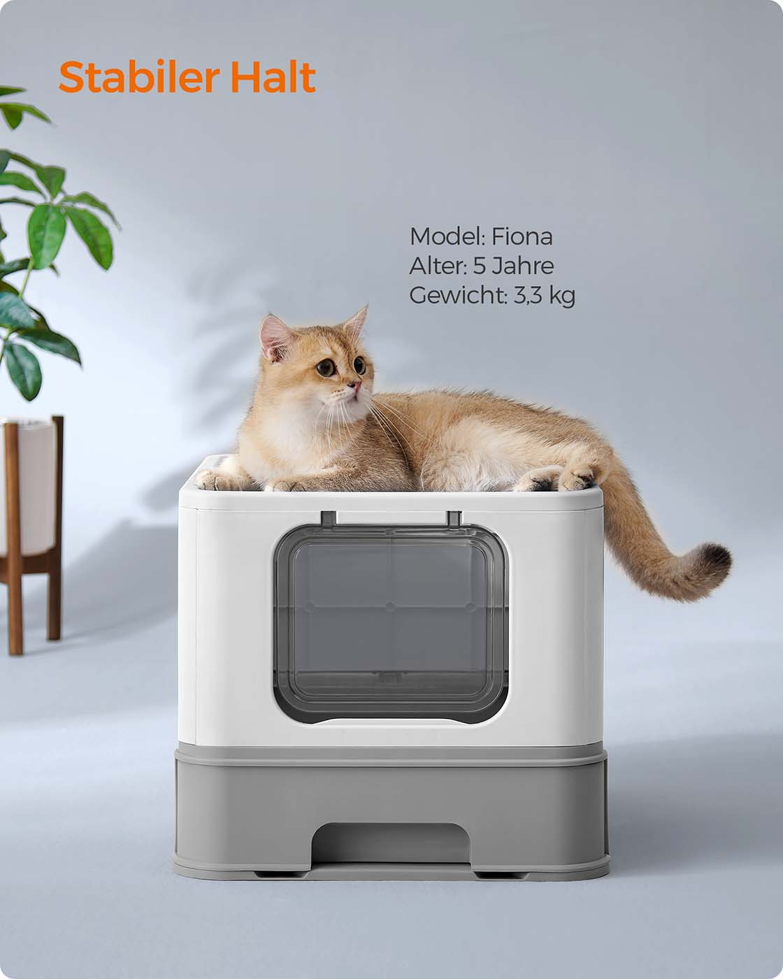 Kattenbak Met Deksel En Uitschuifbare Lade - Minder Gritsporen - Inclusief Schep