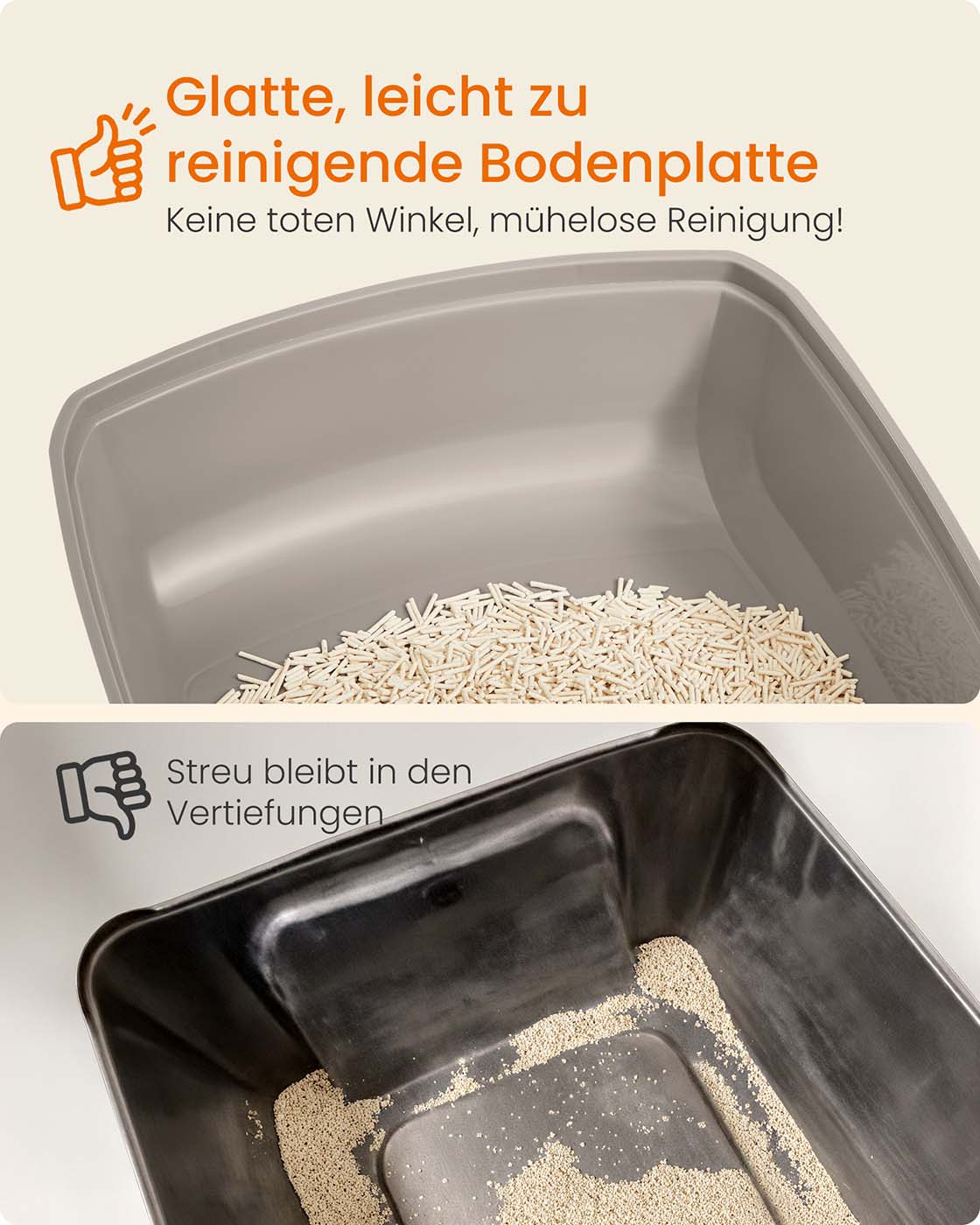 XXL Open Kattenbak Met Hoge Zijwanden - Lage Instap - Inclusief Schep