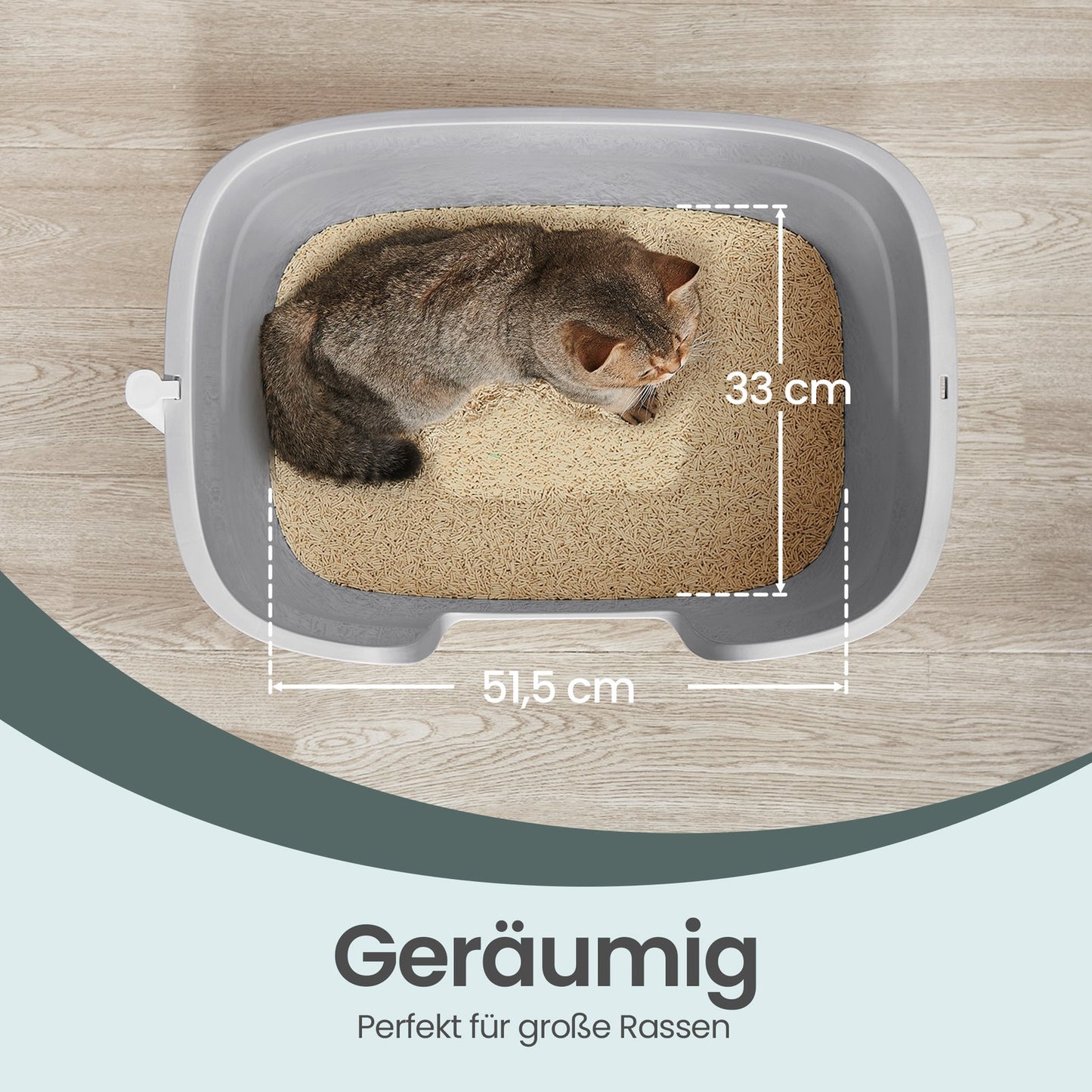 Extra Grote Kattenbak Met Hoge Zijwanden - Inclusief Gritmat En Opbergbox - Compleet Set