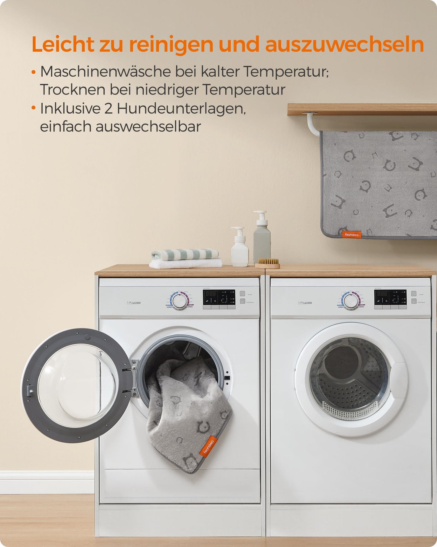 Wasbare Puppy Trainingsmatten M Set Van 2 - Waterdichte Kern - Antislip Noppen
