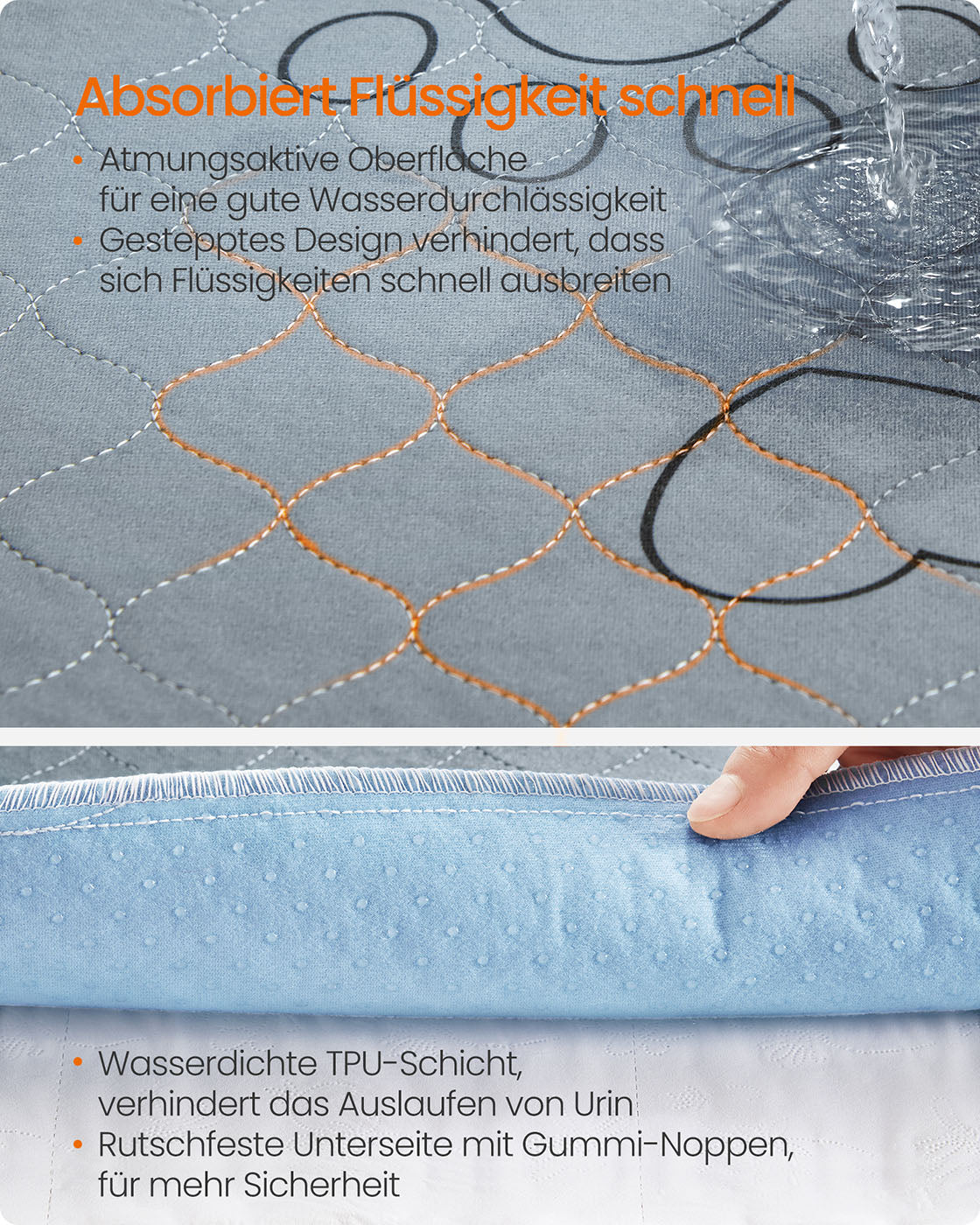 Wasbare Puppy Trainingsmatten Set Van 2 - Vier Beschermlagen - Antislip Noppen