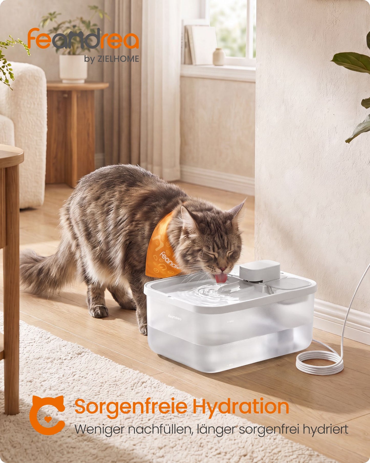Drinkfontein Voor Katten Met Stille Pomp - Inclusief 3 Filters - 4,5 Liter