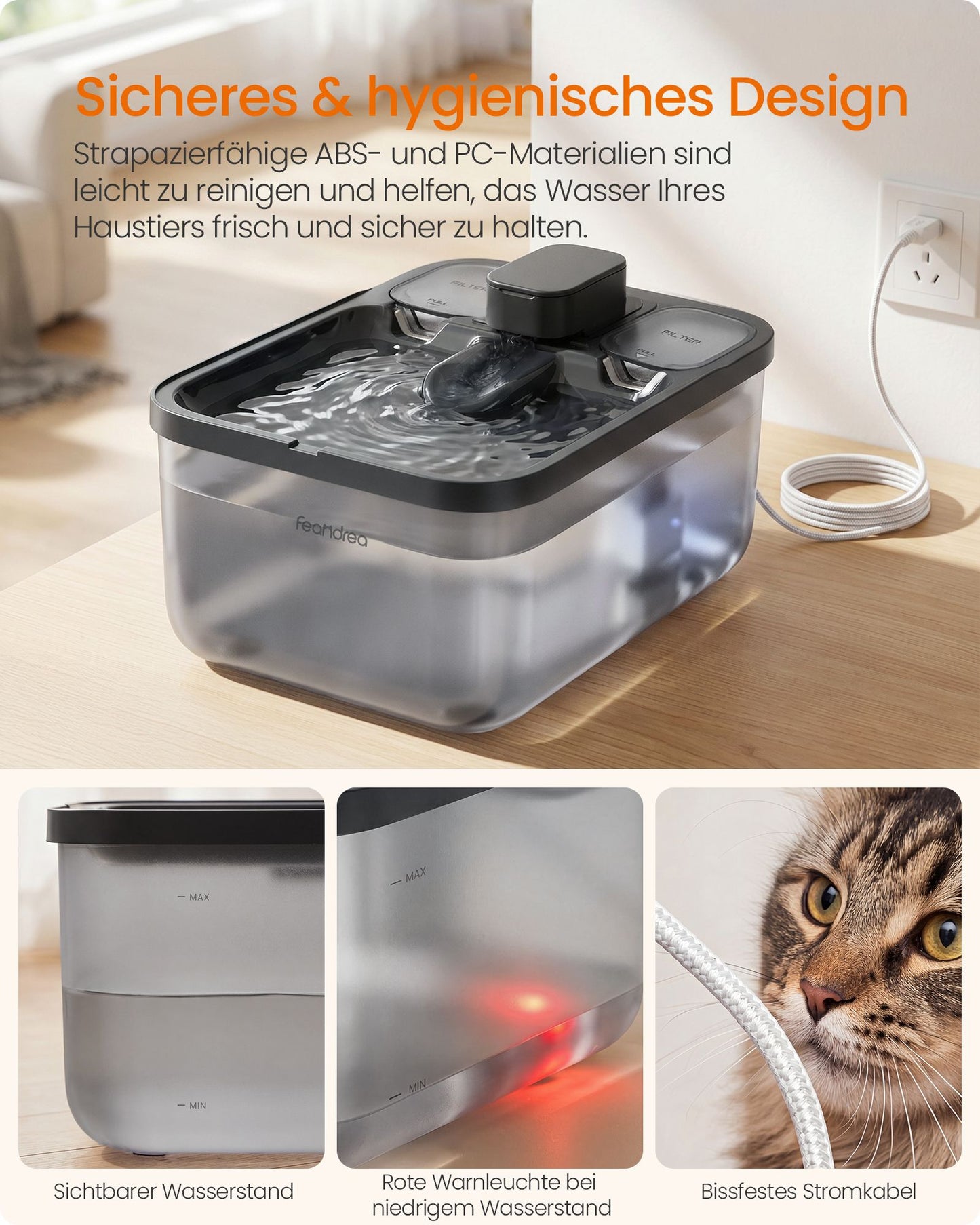 Drinkfontein Voor Katten Met Stille Pomp - Inclusief 12 Filters - Automatische Beveiliging