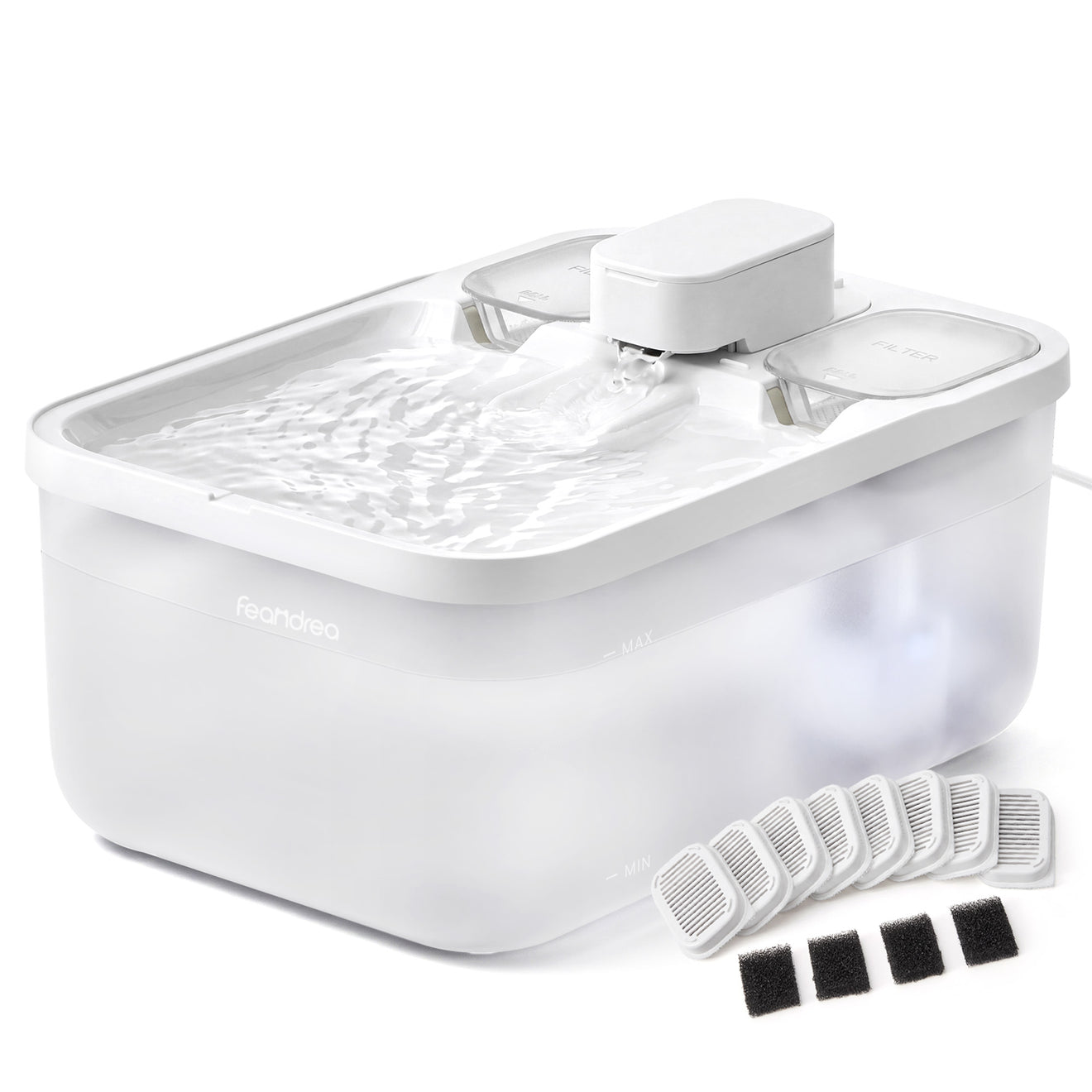 Drinkfontein Voor Katten Met Stille Pomp - Inclusief 12 Filters - Automatische Beveiliging