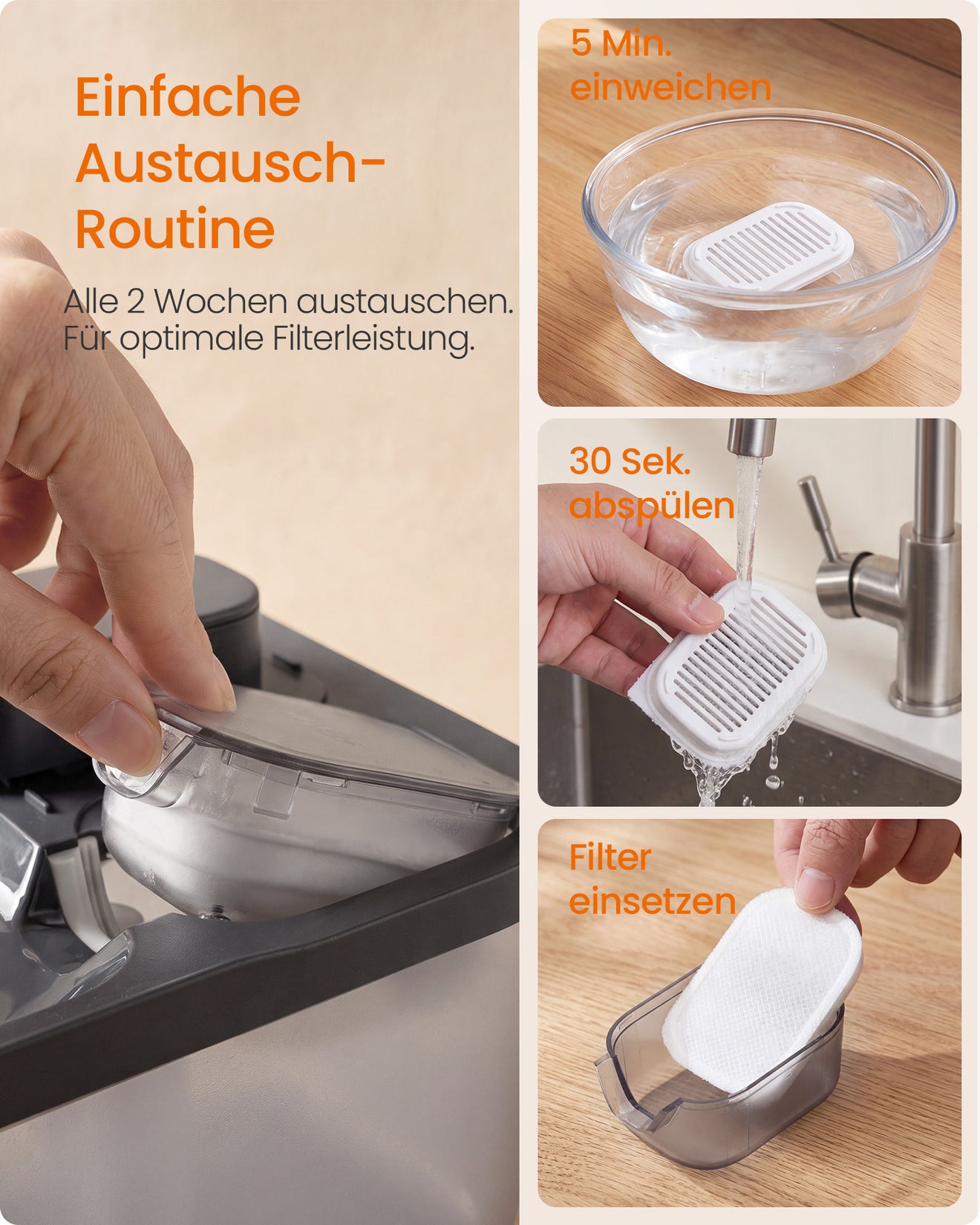 Drinkfontein Voor Katten Met Filtervoordeelset - Automatische Uitschakeling - Compact