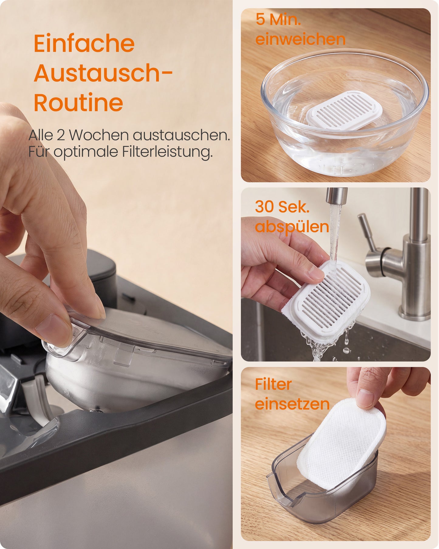 Drinkfontein Voor Katten Met Filtervoordeelset - Automatische Uitschakeling - Compact