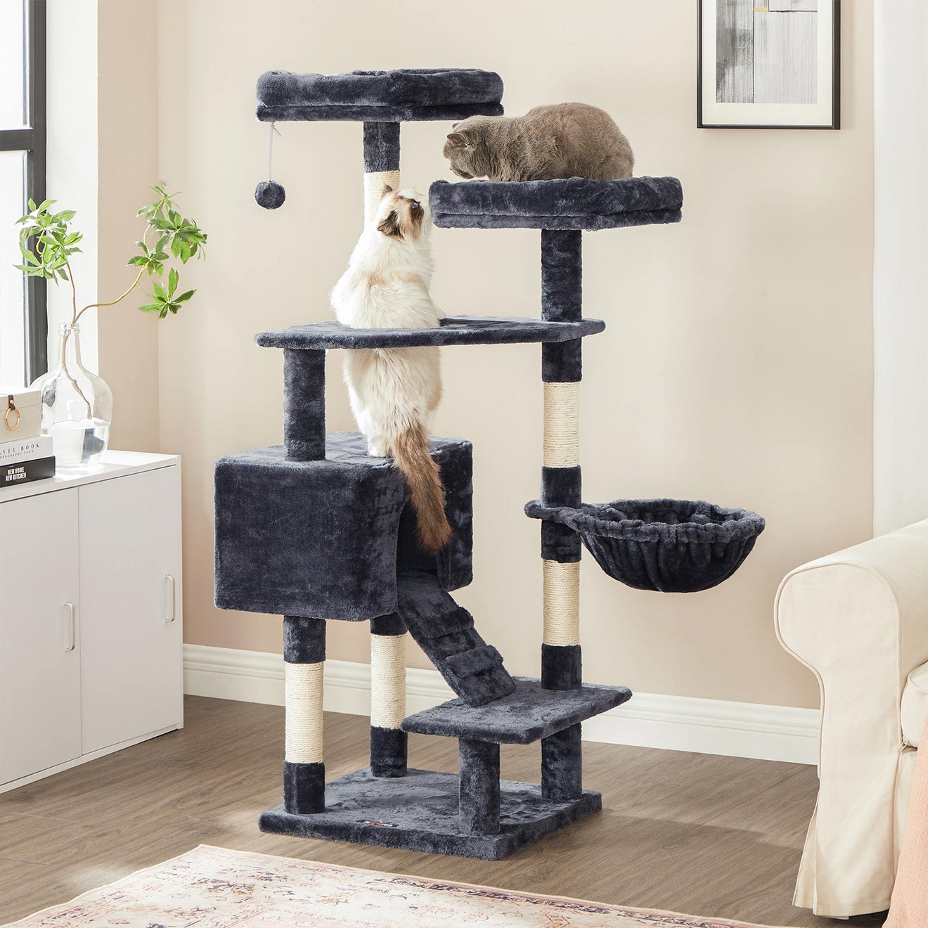 Krabpaal Met Ligmulde En Verstevigde Basis - Vol Verrassingen - Voor Energieke Katten