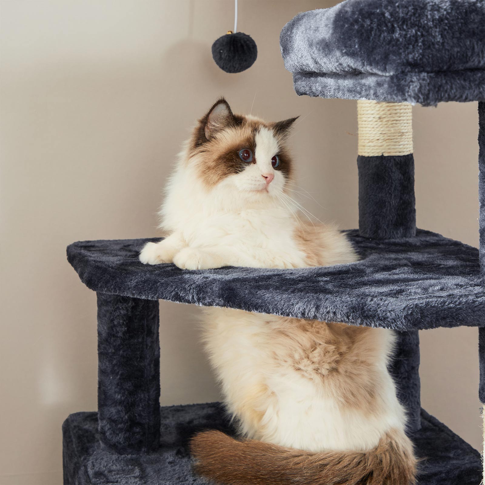 Krabpaal Met Ligmulde En Verstevigde Basis - Vol Verrassingen - Voor Energieke Katten