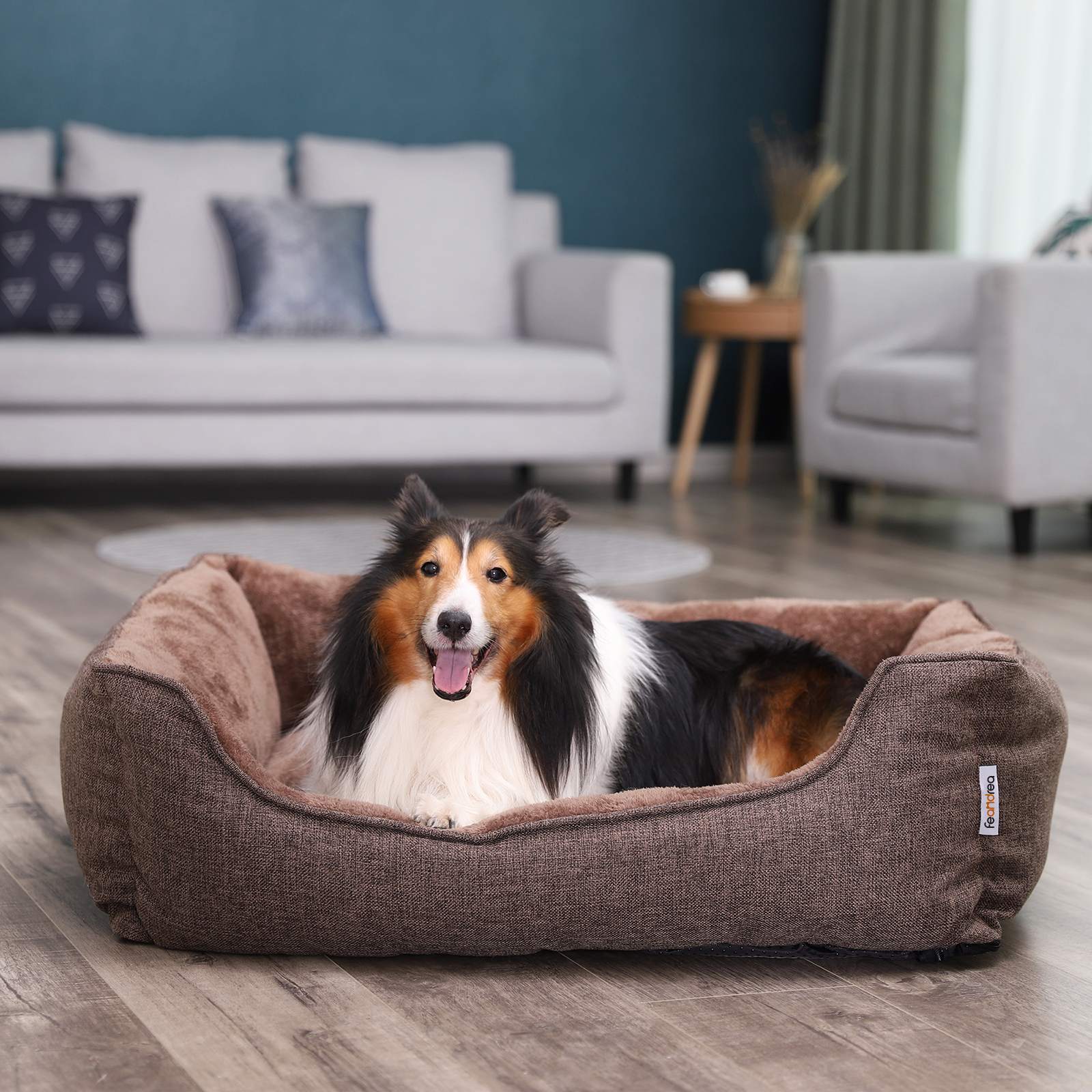 Wasbaar Hondenbed Voor Grote Honden - Afneembare Hoes - Krasvast Pluche