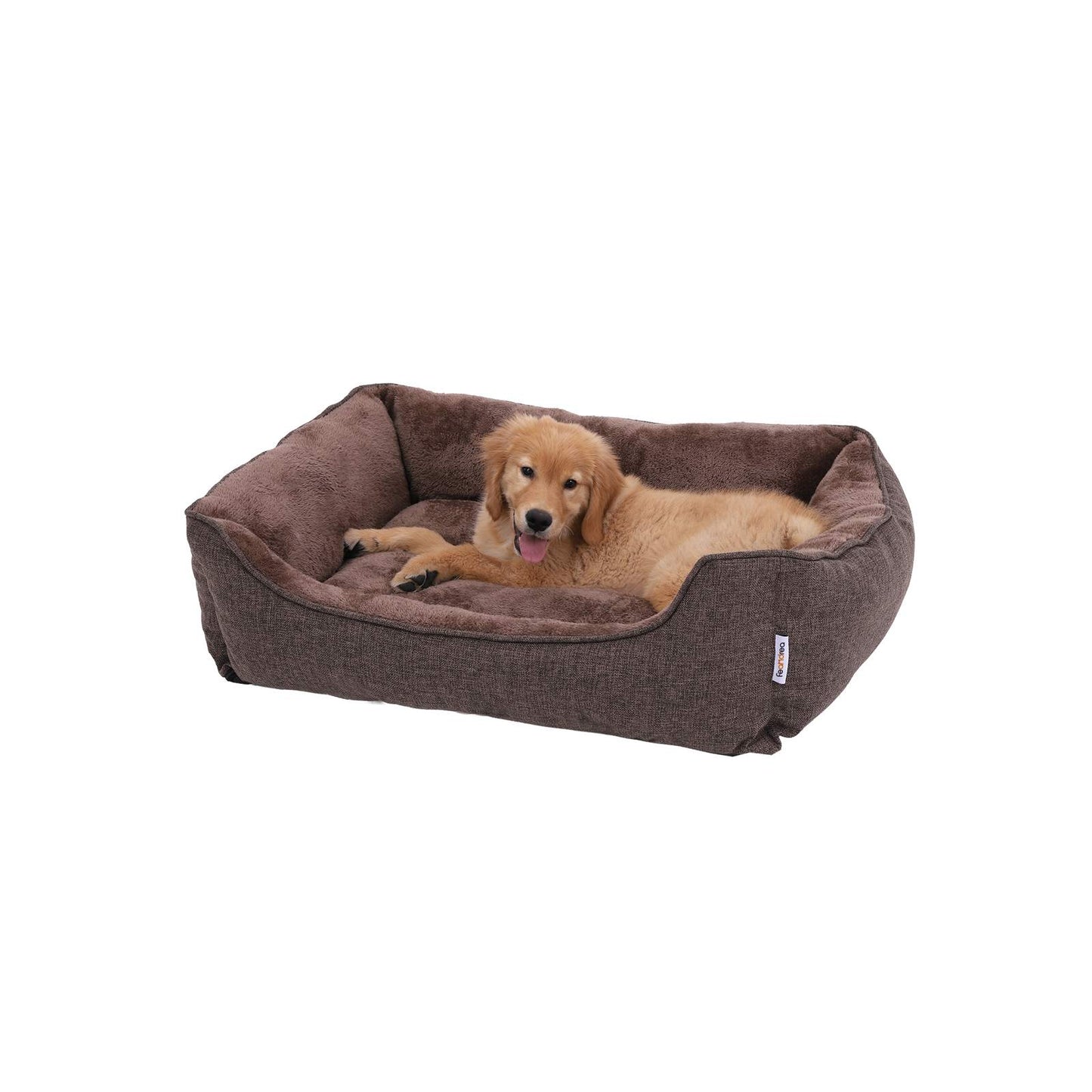 Wasbaar Hondenbed Met Antiallergeen Pluche - Afneembare Hoes - Voor Middelgrote Honden