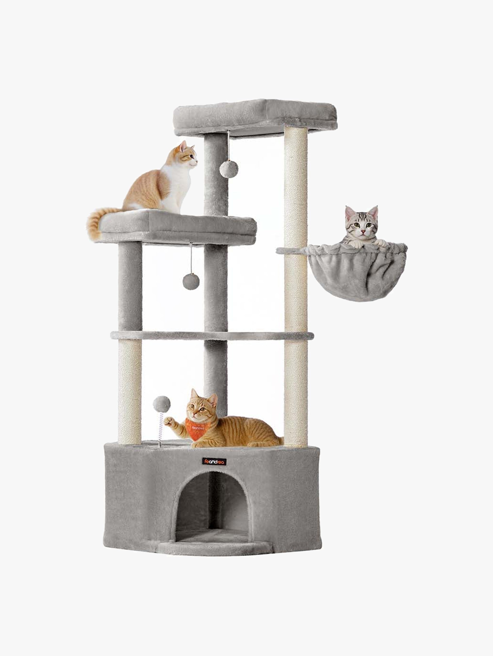 Krabpaal Met Groot Kattenhol - Meerdere Lig- En Speelplekken - Extra Stabiel
