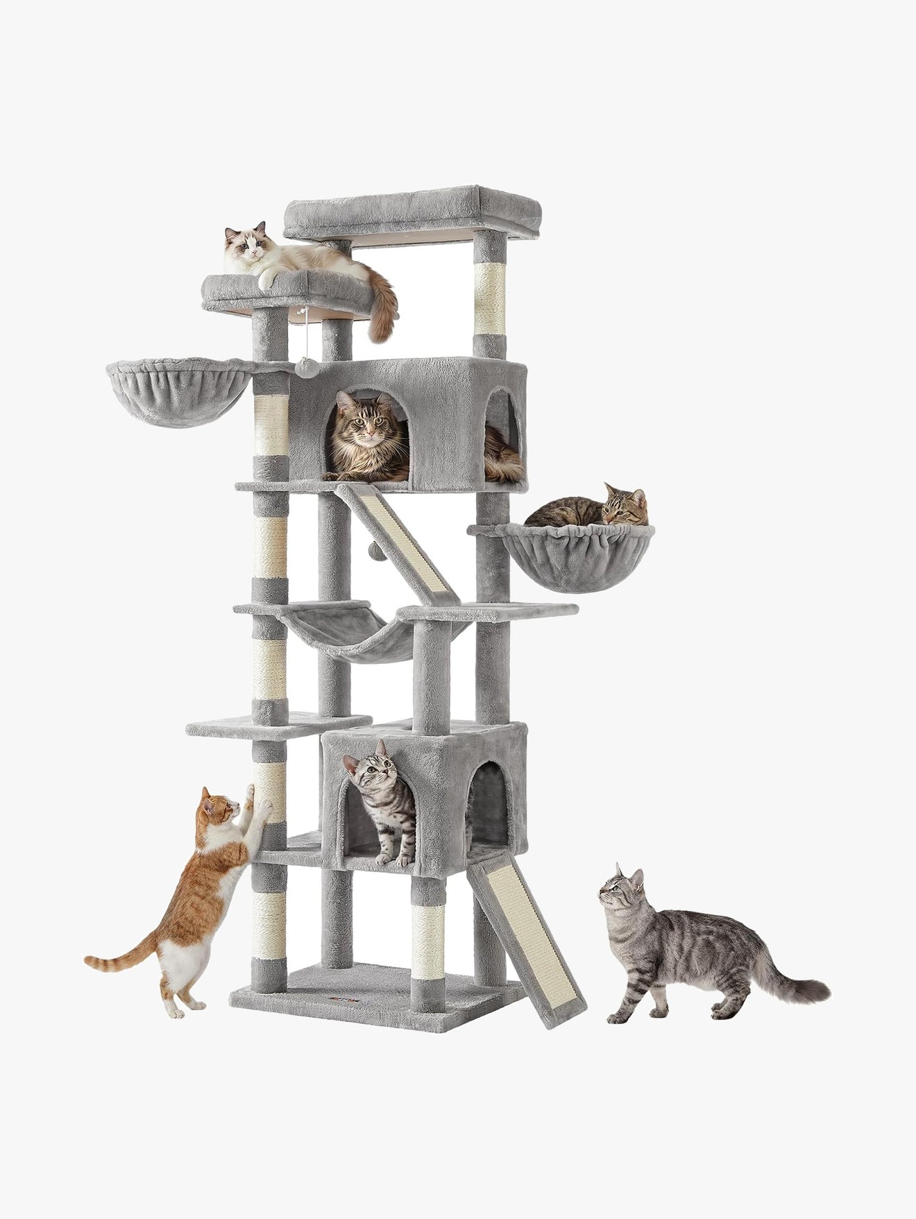 XXL Krabpaal Voor Grote Katten - Krabplanken En Sisalpalen - Extra Stevig Staalframe