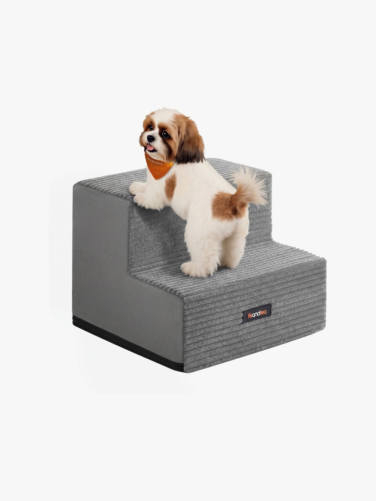 Schuimstof Huisdiertrap Met 2 Treden - Wasbare Hoes - Voor Kleine En Oudere Honden