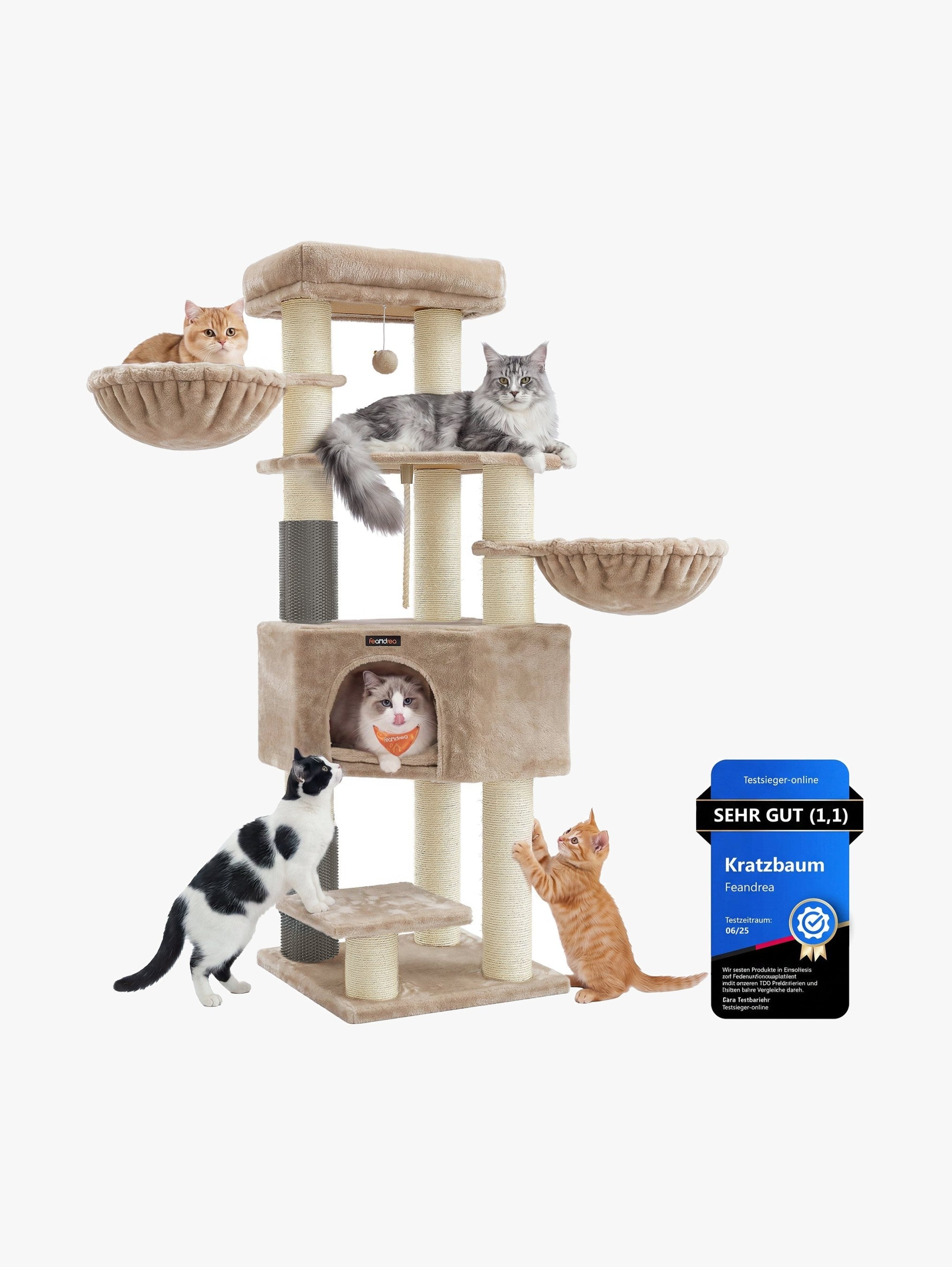 Krabpaal Met Zelfverwarmende Dekens - Voor Meerdere Katten - Extra Stabiel