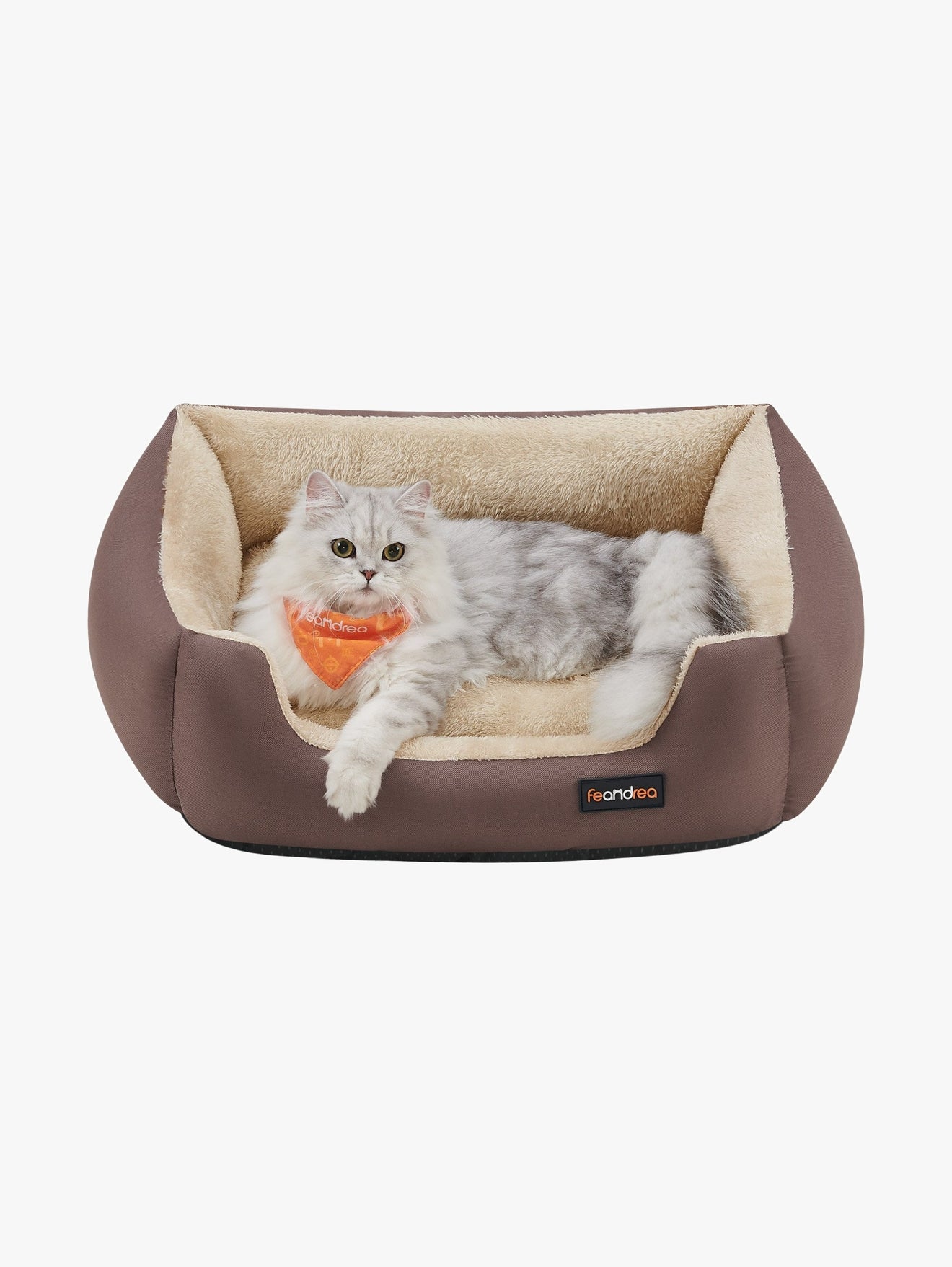Wasbaar Hondenbed Met Wendekussen - Oxford En Kort Pluche - Khaki