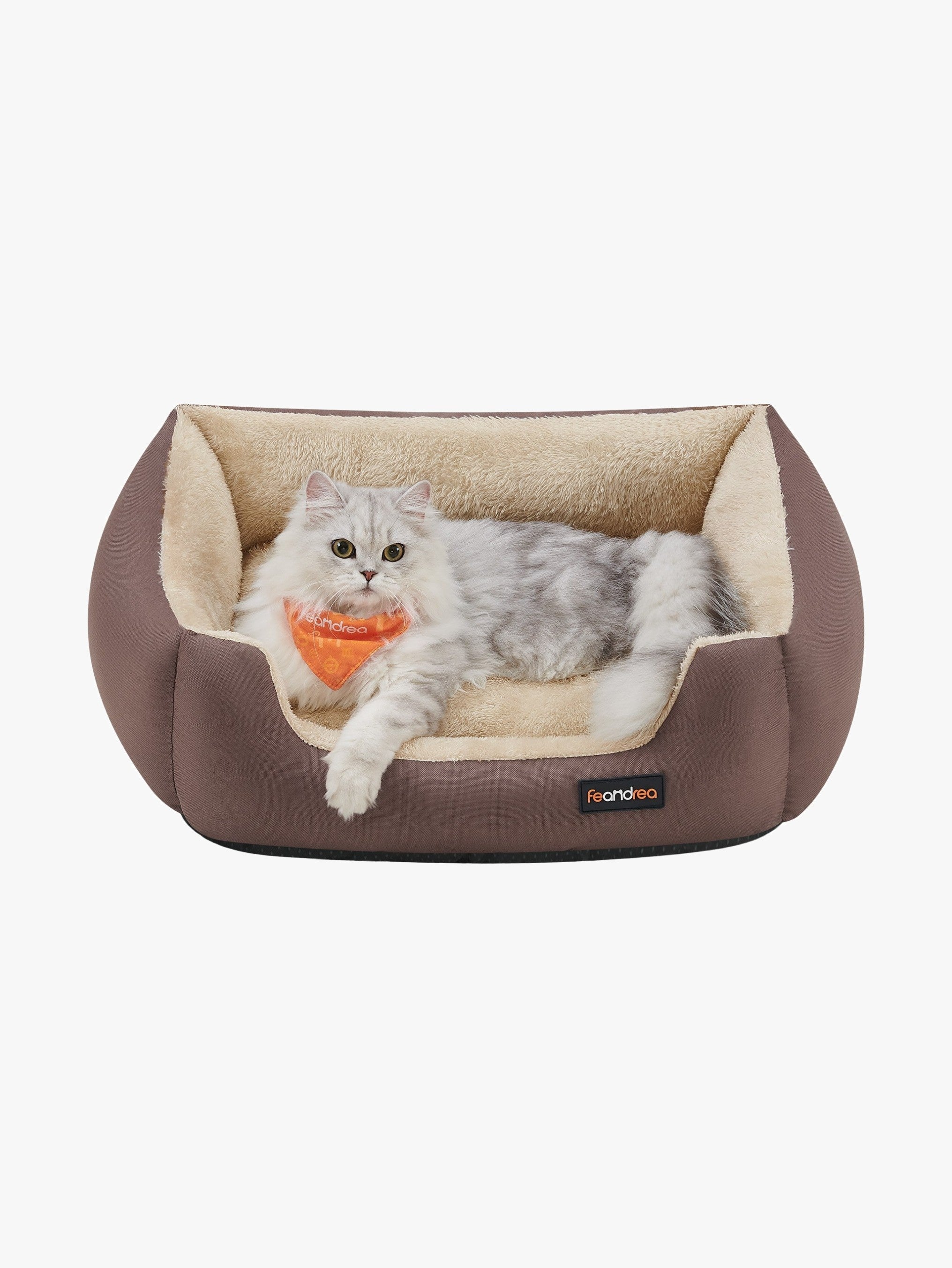Wasbaar Hondenbed Met Wendekussen - Oxford En Kort Pluche - Khaki