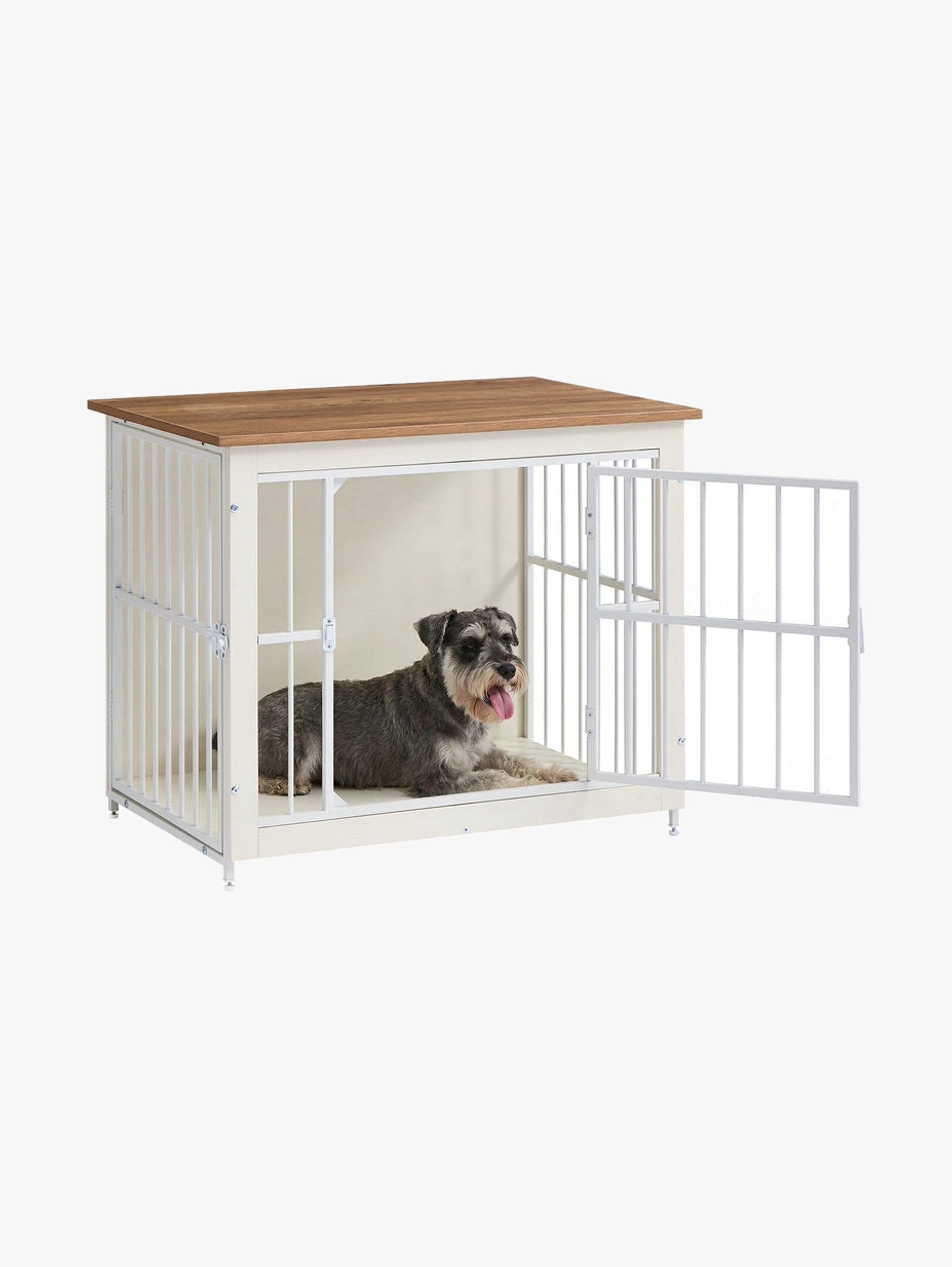 Houten Hondenbench Als Meubel - Met Stevig Tafelblad - Voor Middelgrote Honden