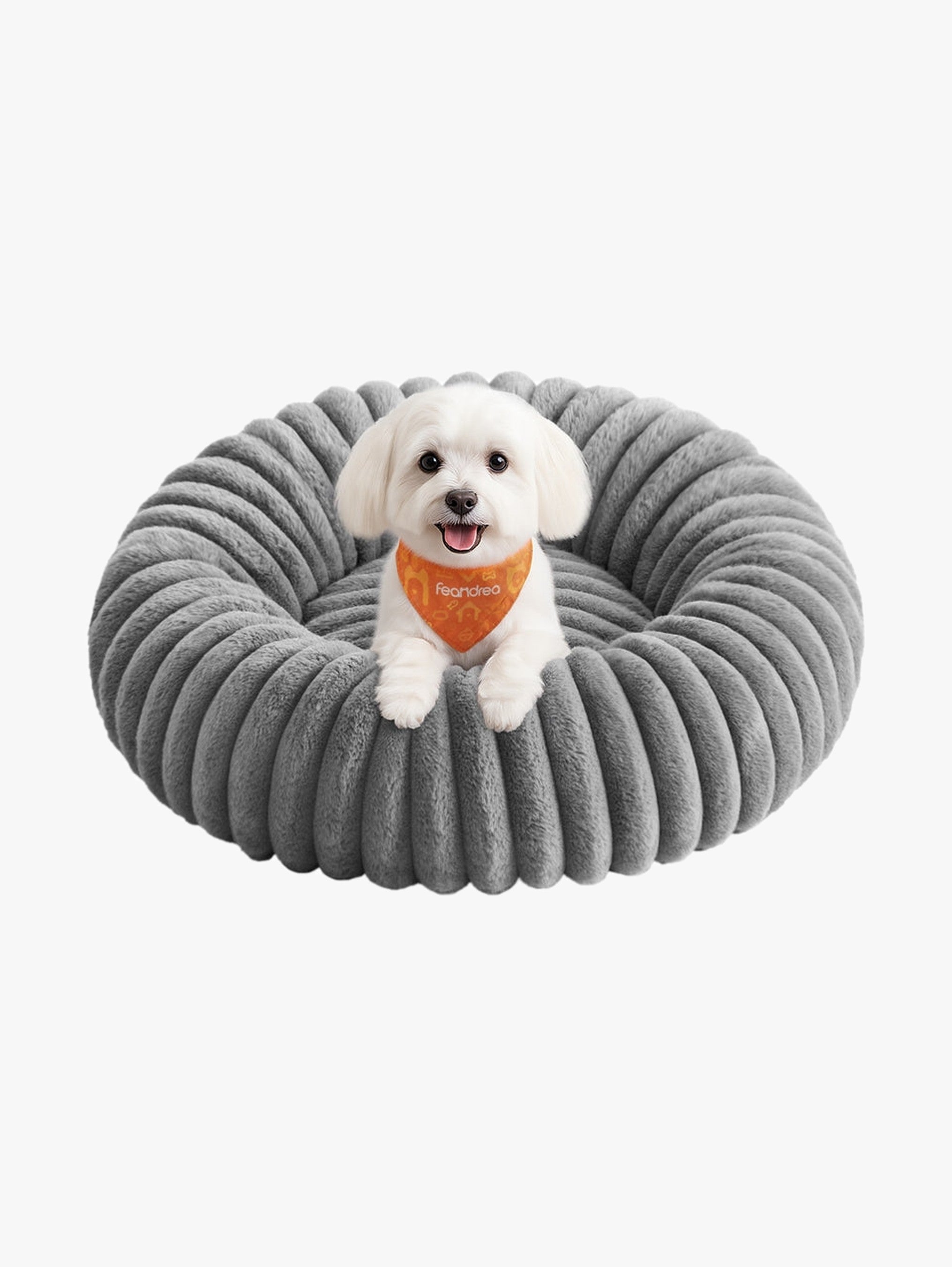 Donut Hondenmand Rond 60 cm - Kalmerend Imitatiebont - Wasbaar