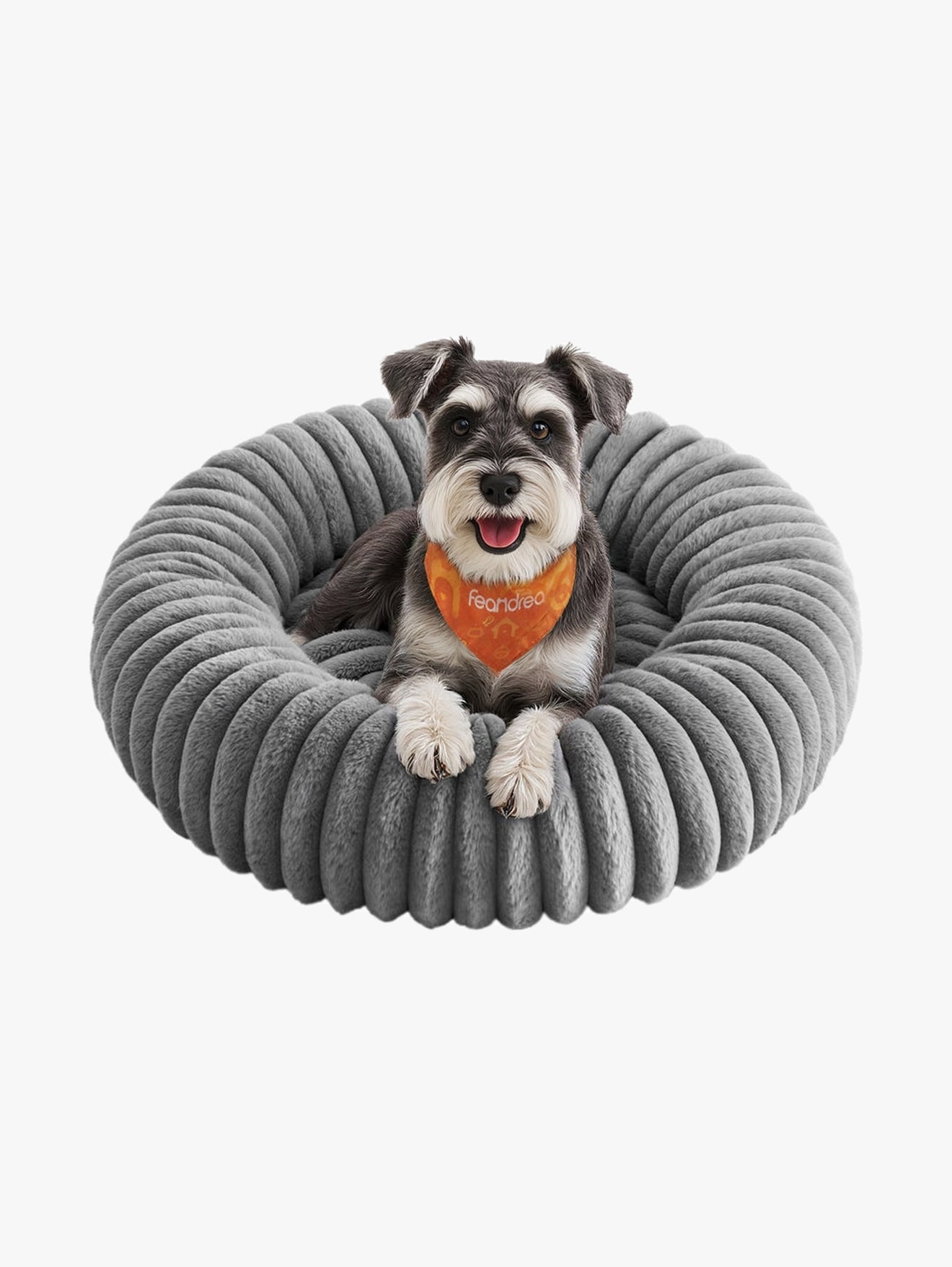 Donut Hondenmand Rond 70 cm - Zacht Imitatiebont - Verhoogde Rand