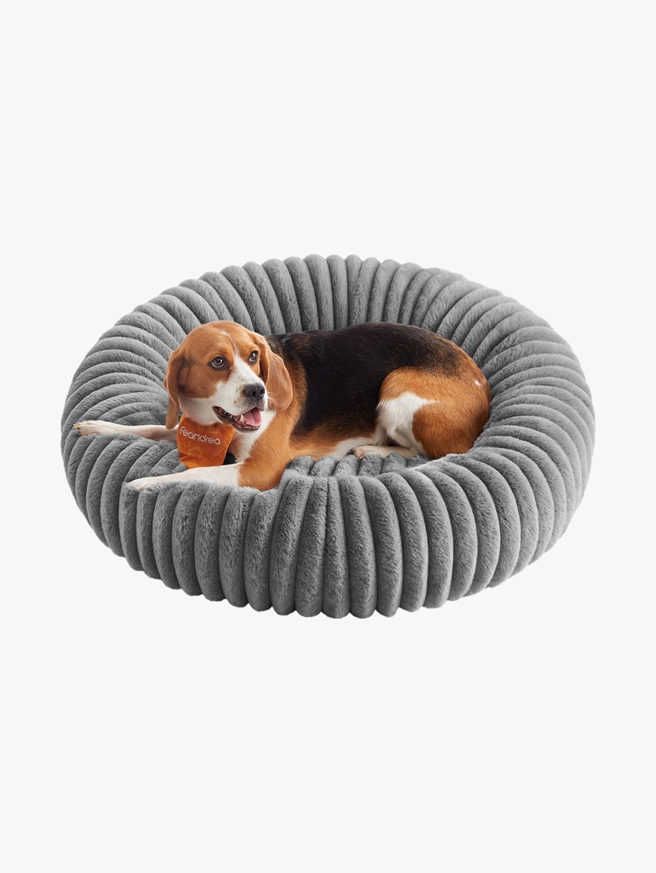 Donut Hondenmand Rond 80 cm - Kalmerend Imitatiebont - Voor Middelgrote Honden