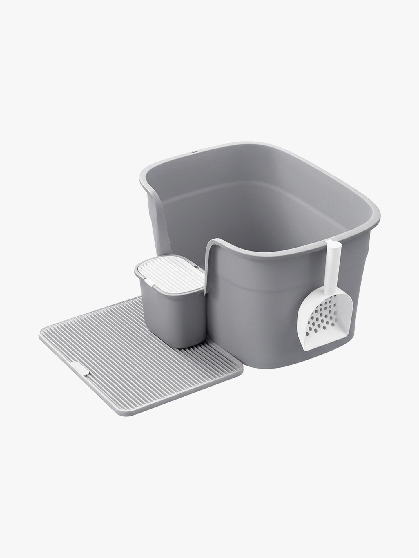 Extra Grote Kattenbak Met Hoge Zijwanden - Inclusief Gritmat En Opbergbox - Compleet Set