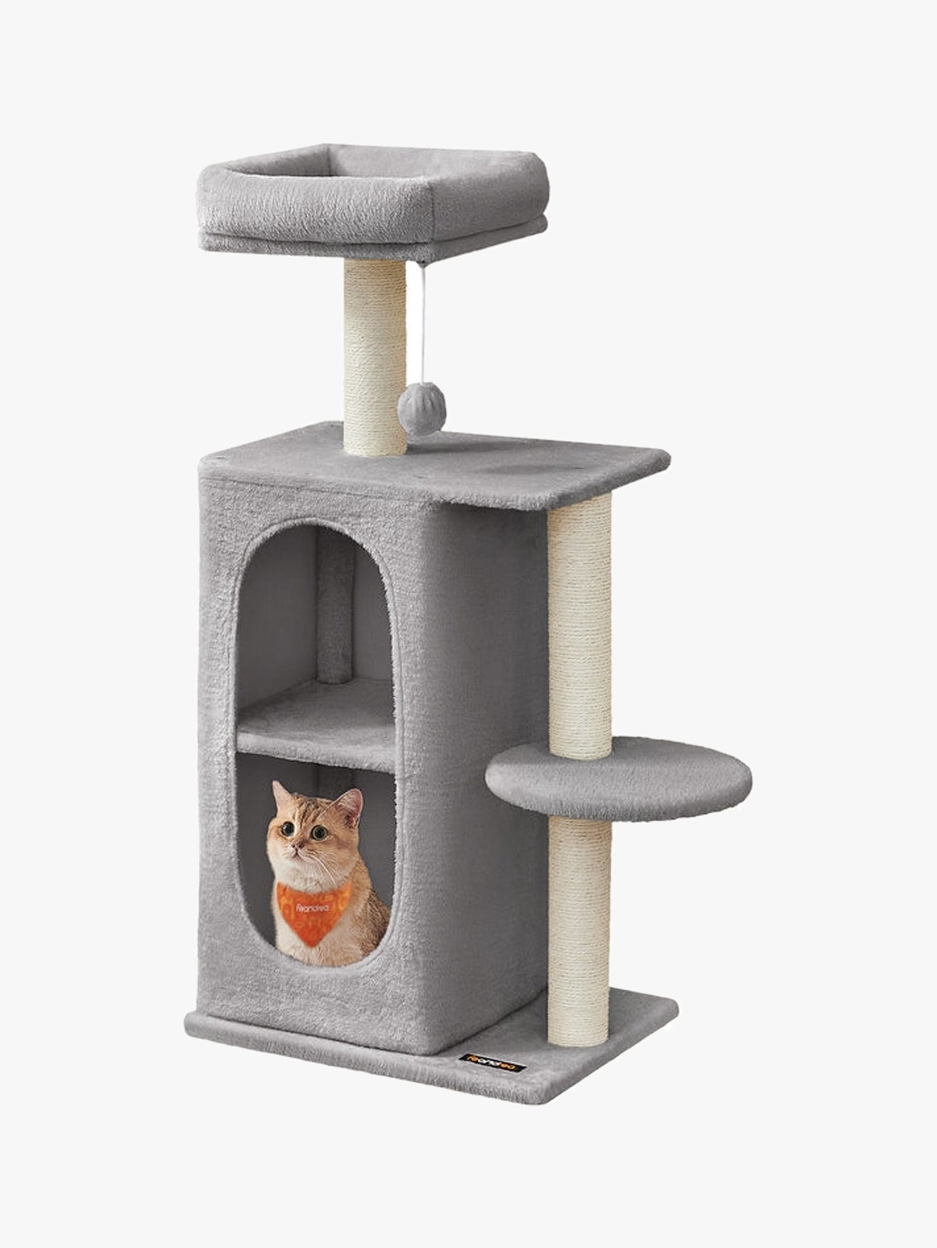 Compacte Krabpaal Met 2 Kattenholen - Uitkijkplatform - Voor Kittens En Kleine Ruimtes