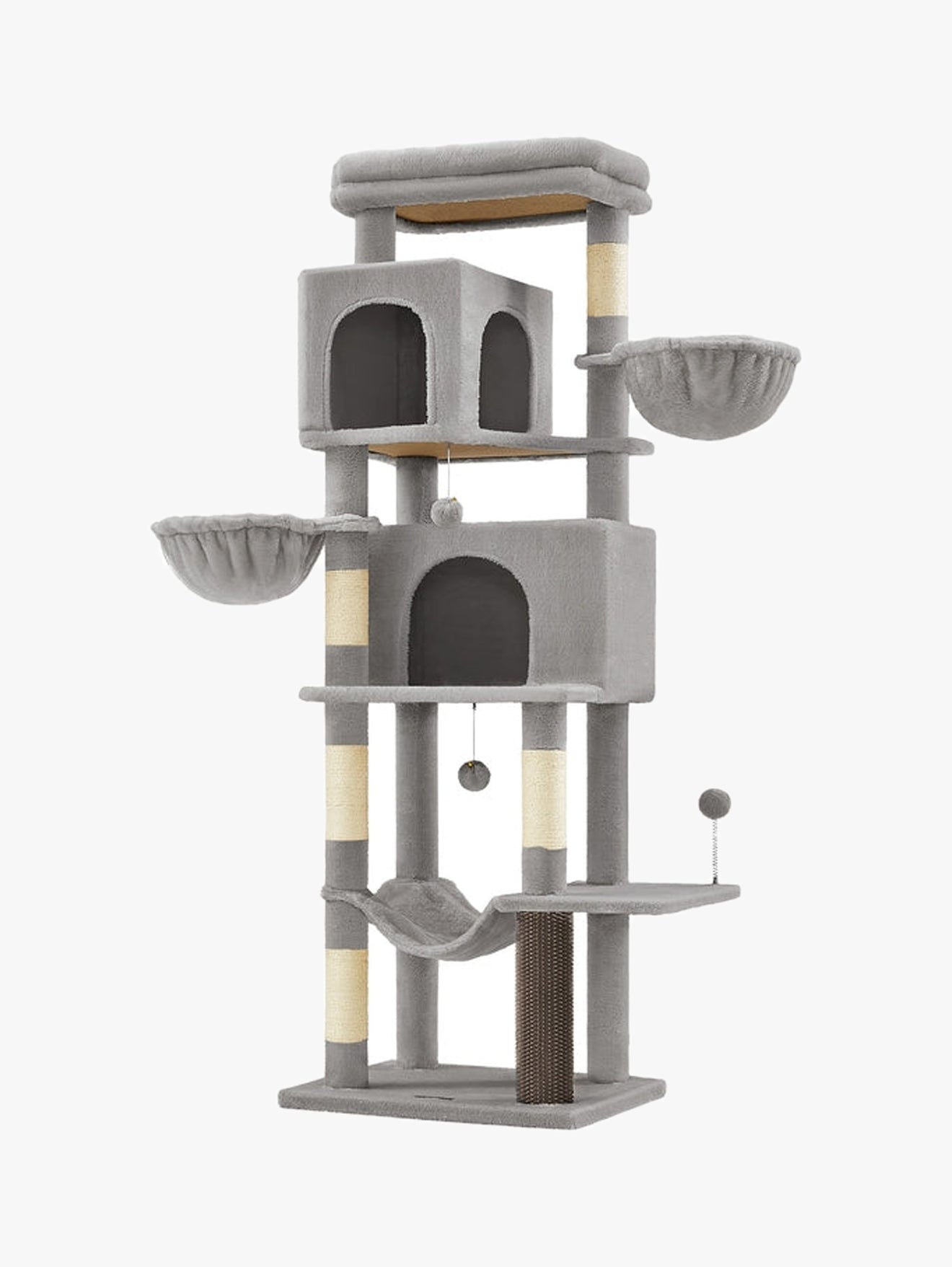 XL Krabpaal Meerverdiepings - Sisal Op Elke Etage - Luxe Dik Pluche