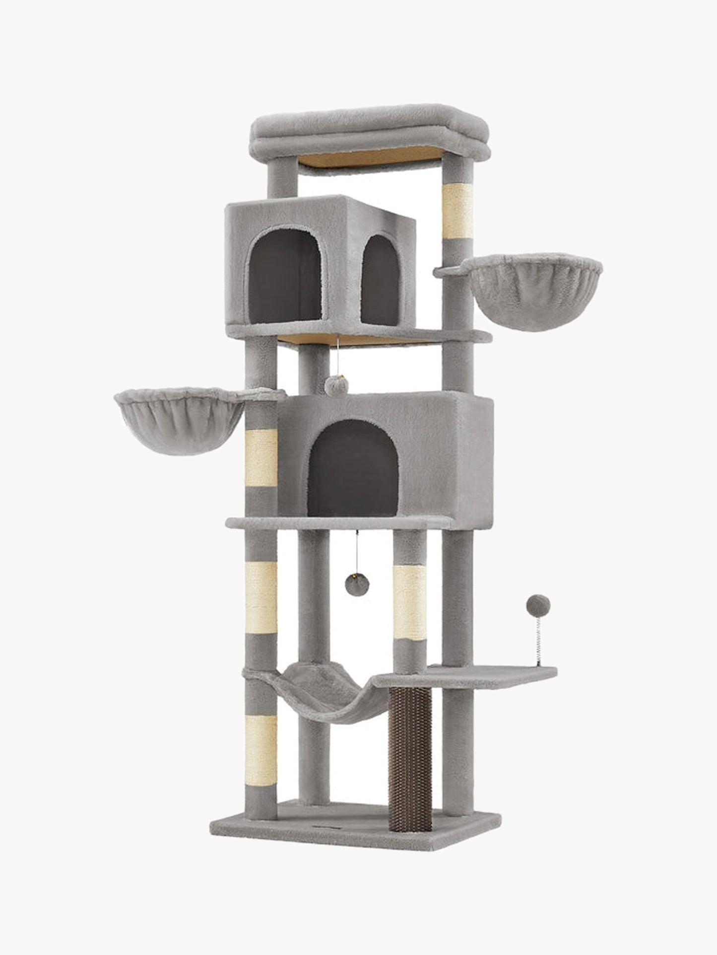 XL Krabpaal Meerverdiepings - Sisal Op Elke Etage - Luxe Dik Pluche
