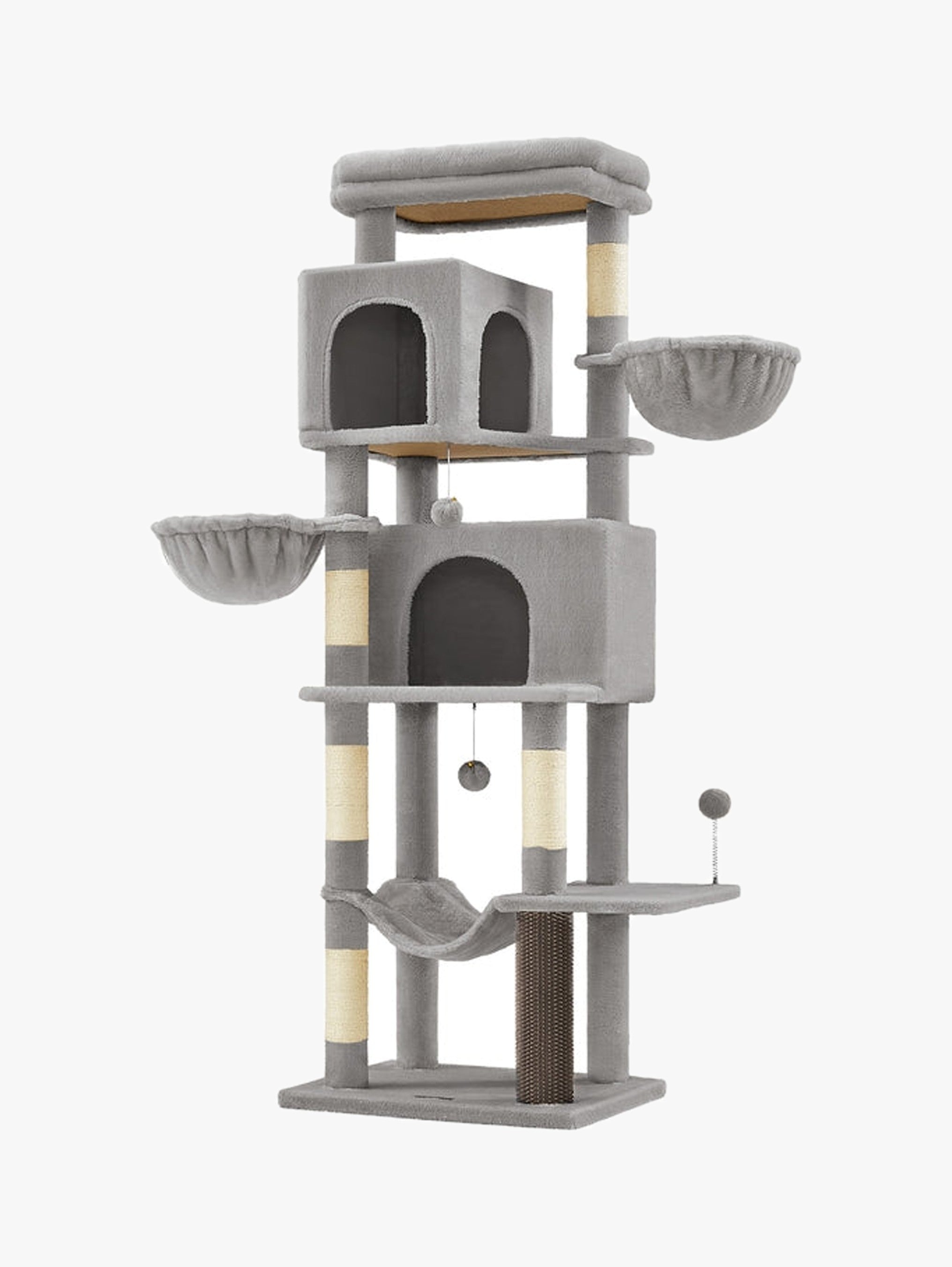 XL Krabpaal Meerverdiepings - Sisal Op Elke Etage - Luxe Dik Pluche