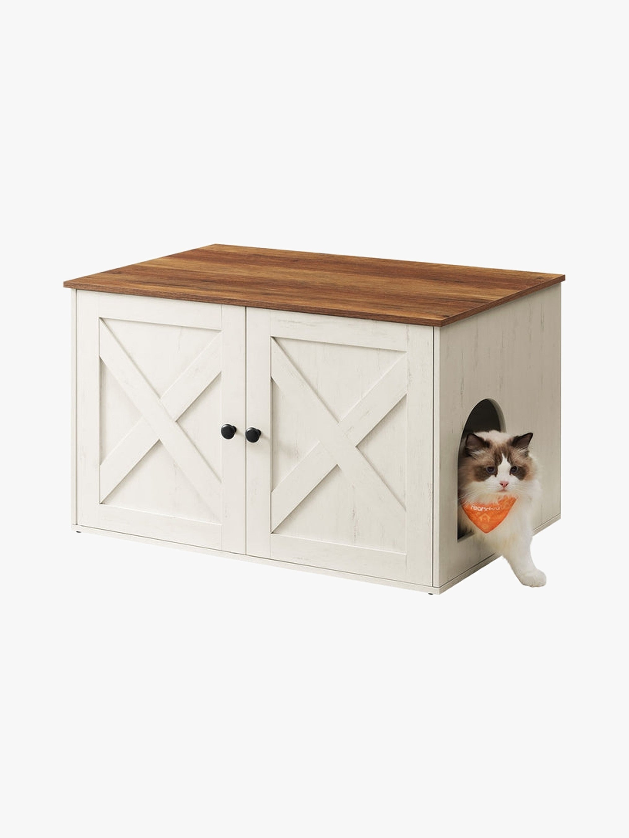 Kattenbakmeubel Met Uitneembare Tussenwand - Ook Als Sidetable - Ruim Binnenwerk