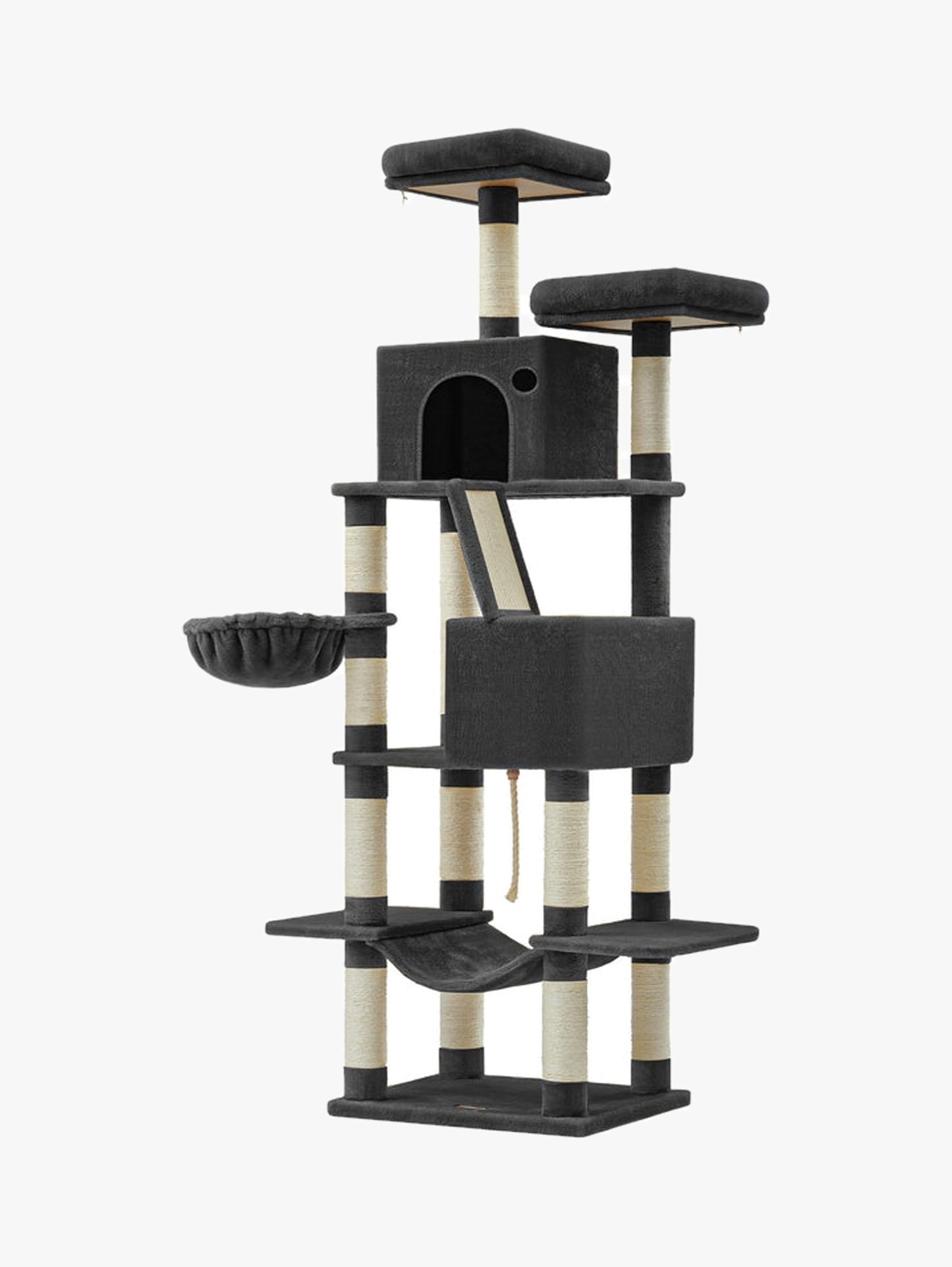 XXL Kattenboom 206 cm Met Krabramp - Verstevigde Bodemplaat - In 7 Kleuren