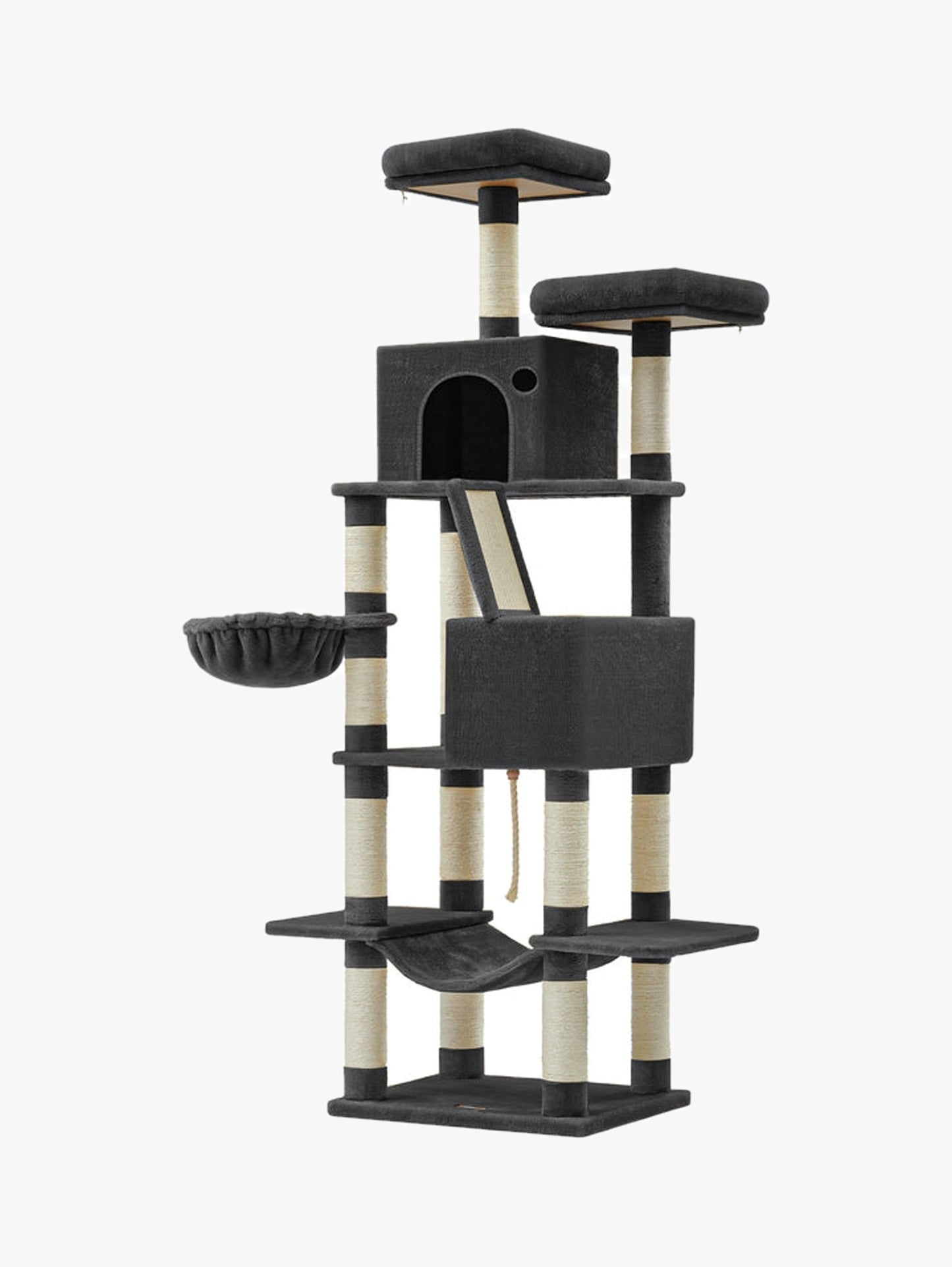 XXL Kattenboom 206 cm Met Krabramp - Verstevigde Bodemplaat - In 7 Kleuren