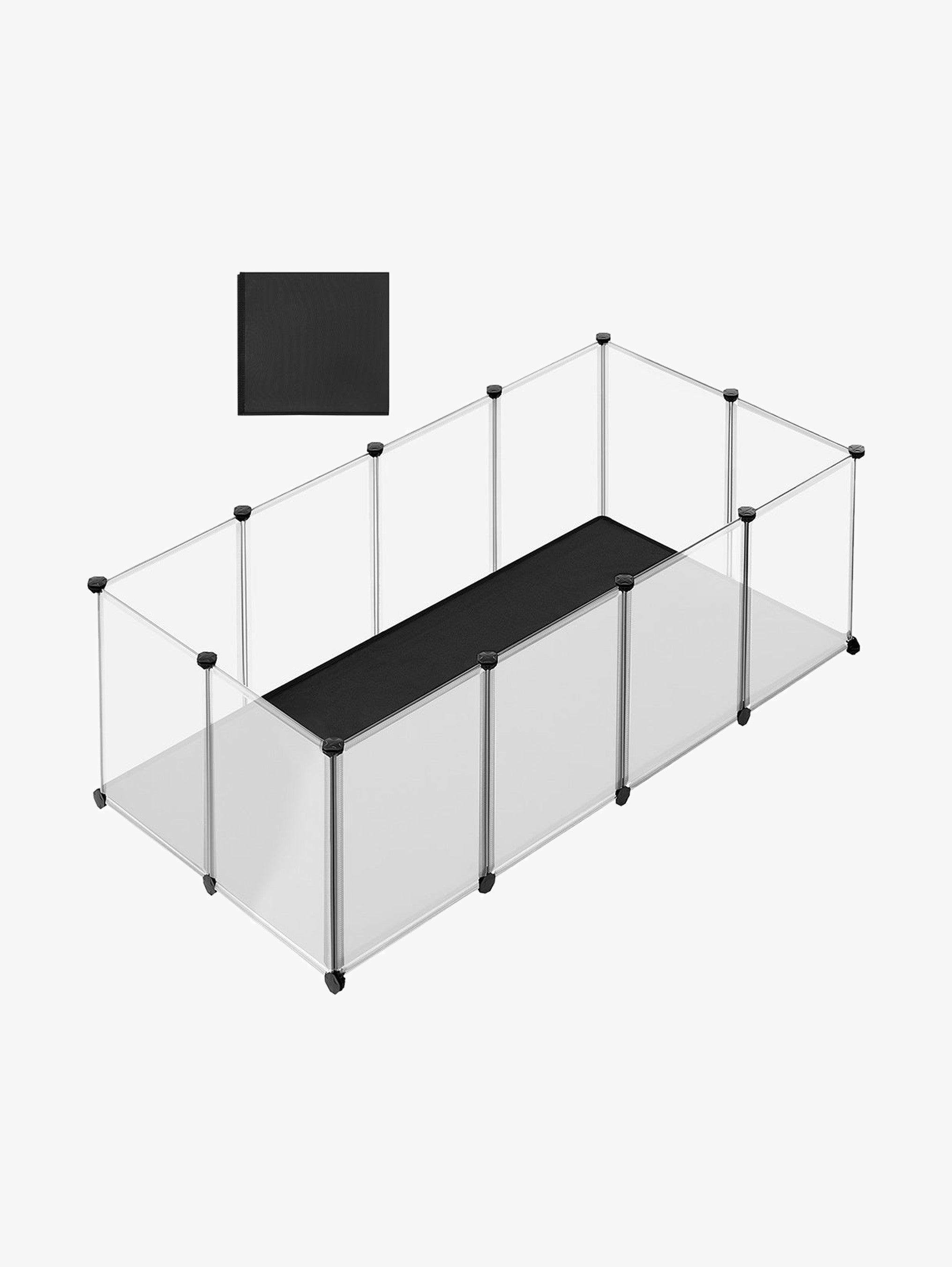 Kunststof Verblijf Voor Kleine Huisdieren L Met Waterdichte Ondergrond - Modulair - Gladde Panelen