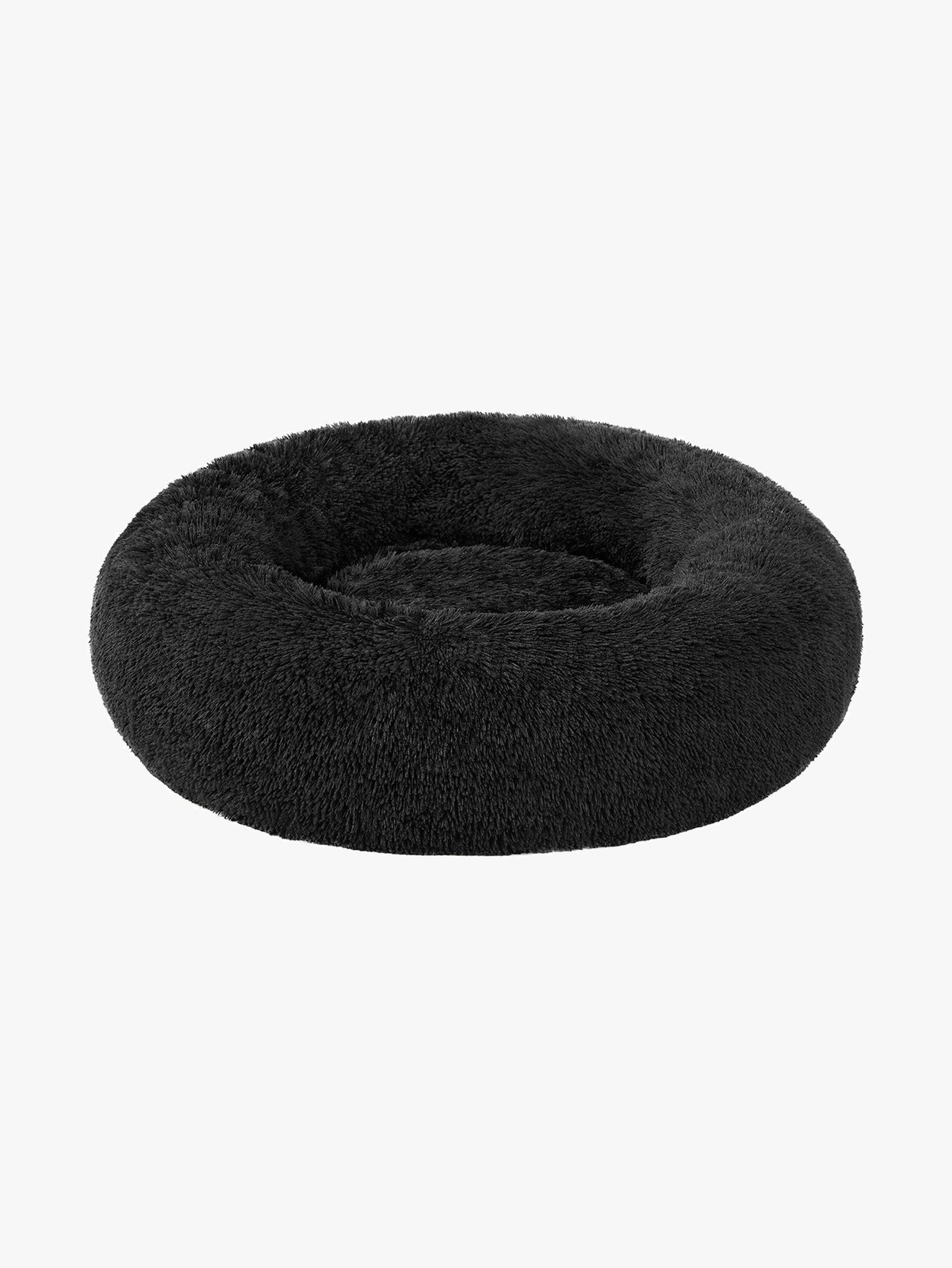 Fluffy Donut Hondenbed 80 cm - Langharig Pluche - Afneembare Wasbare Hoes