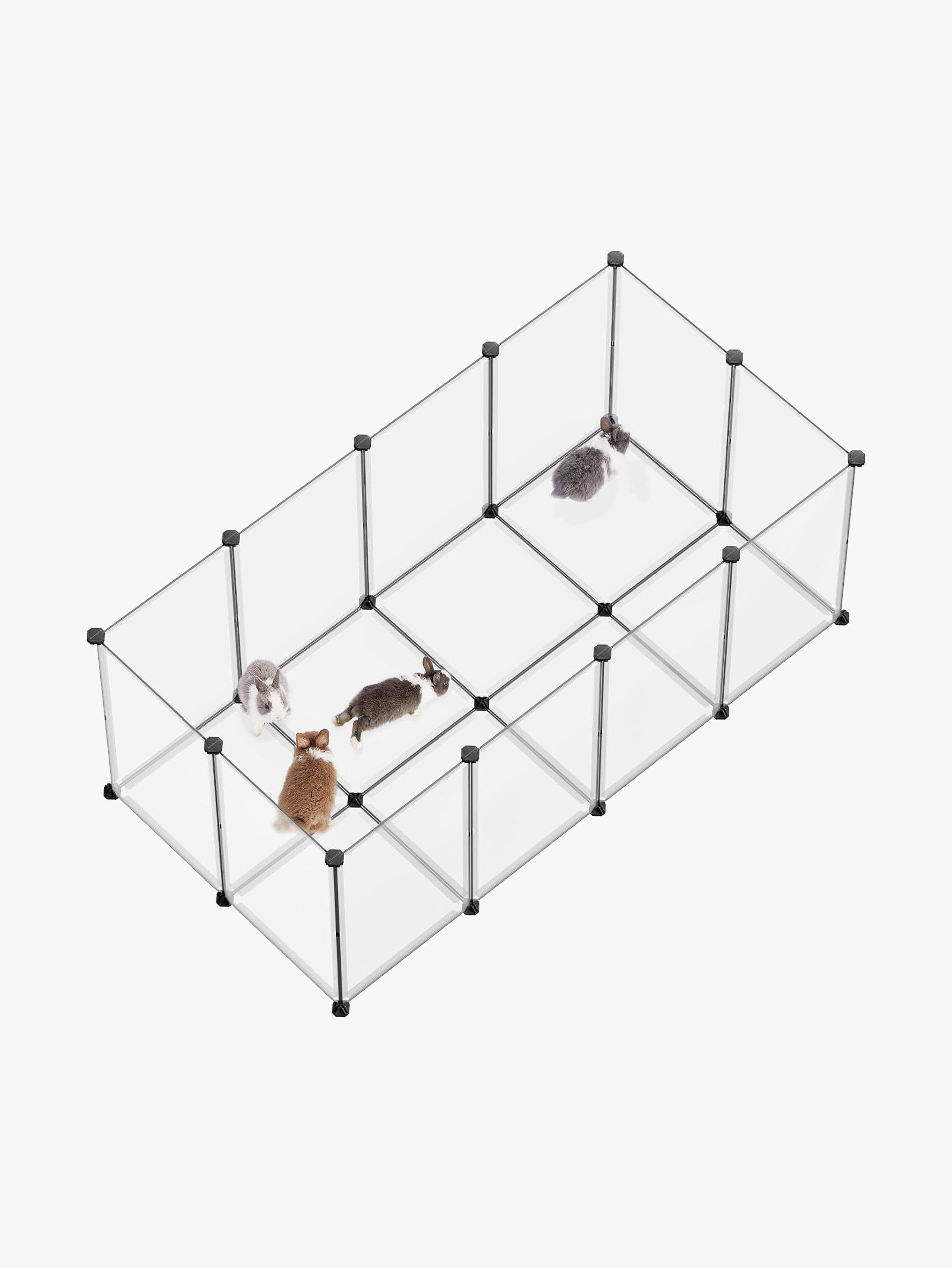 Kunststof Verblijf Voor Kleine Huisdieren Hoog Model - Knaagbestendig Gemonteerd - Voor Binnen