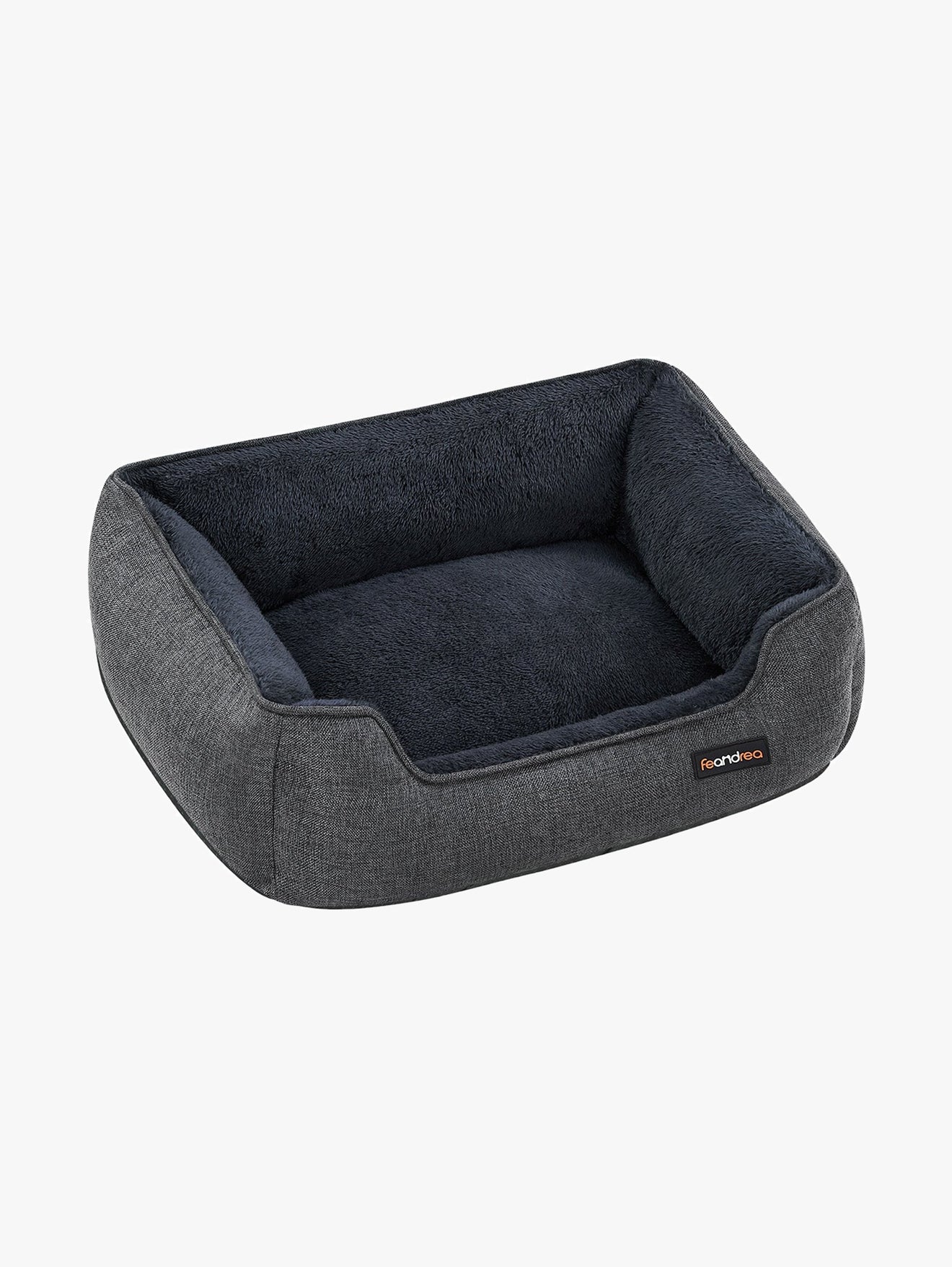 Hondenmand Met Verhoogde Randen S - Linnenlook Met Pluche - Afneembare Hoes