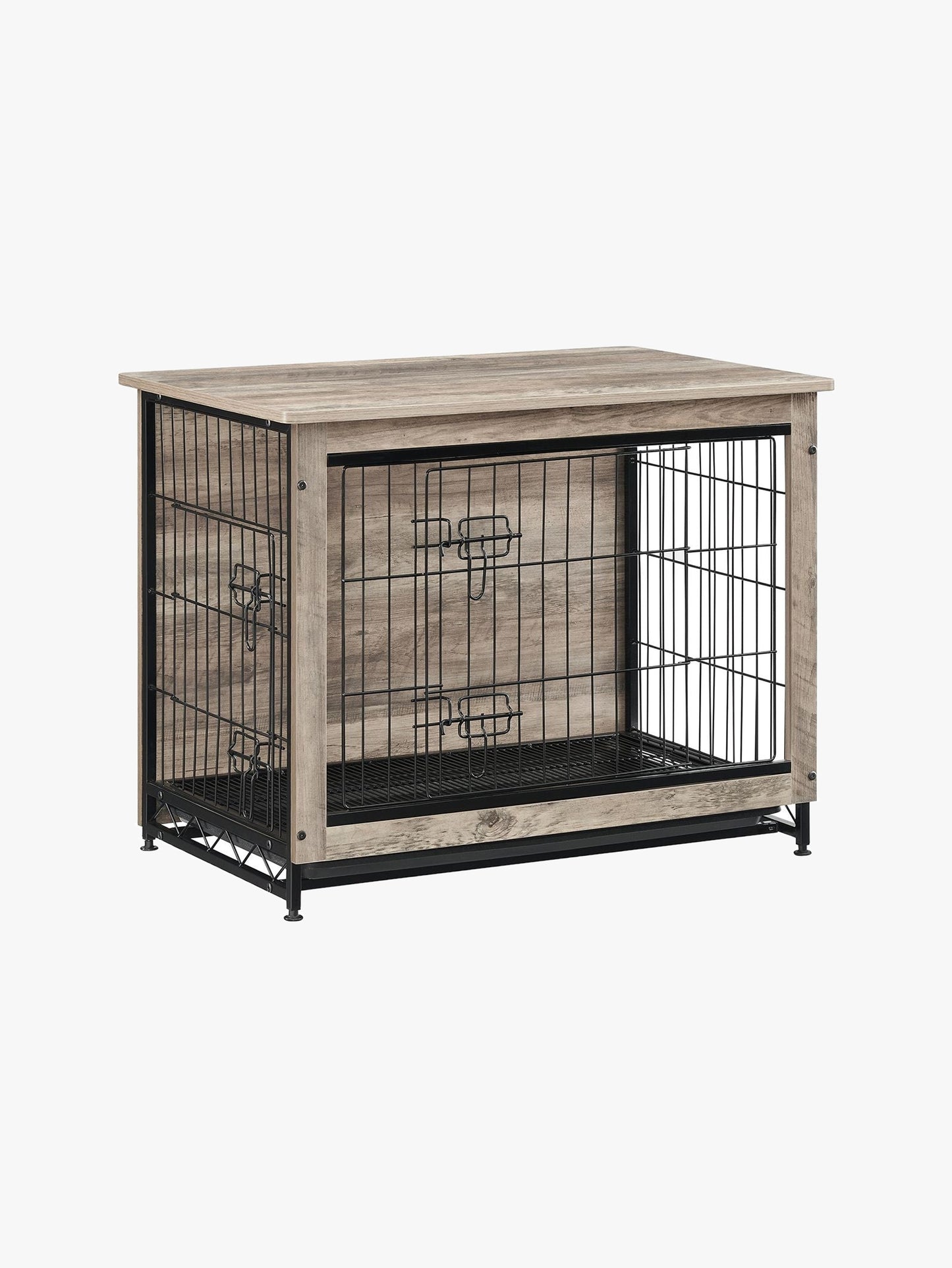 Houten Hondenbench M Met Uitneembaar Tablett - Robuust Staal En Hout - Meubellook